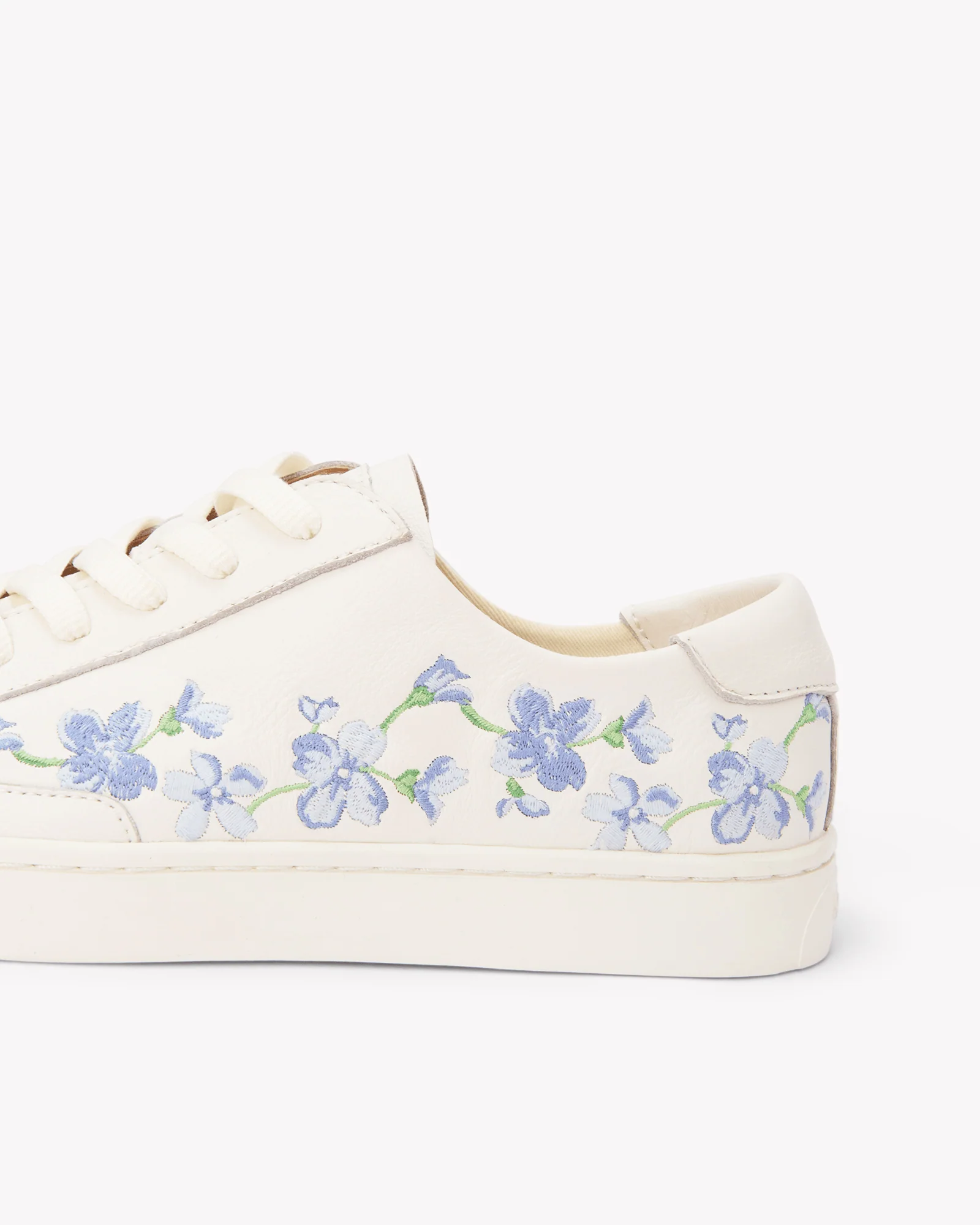 Womens | Ibiza Classic Sneaker | Embroidery | Draper Blue Florals - Oasis White - Image 6