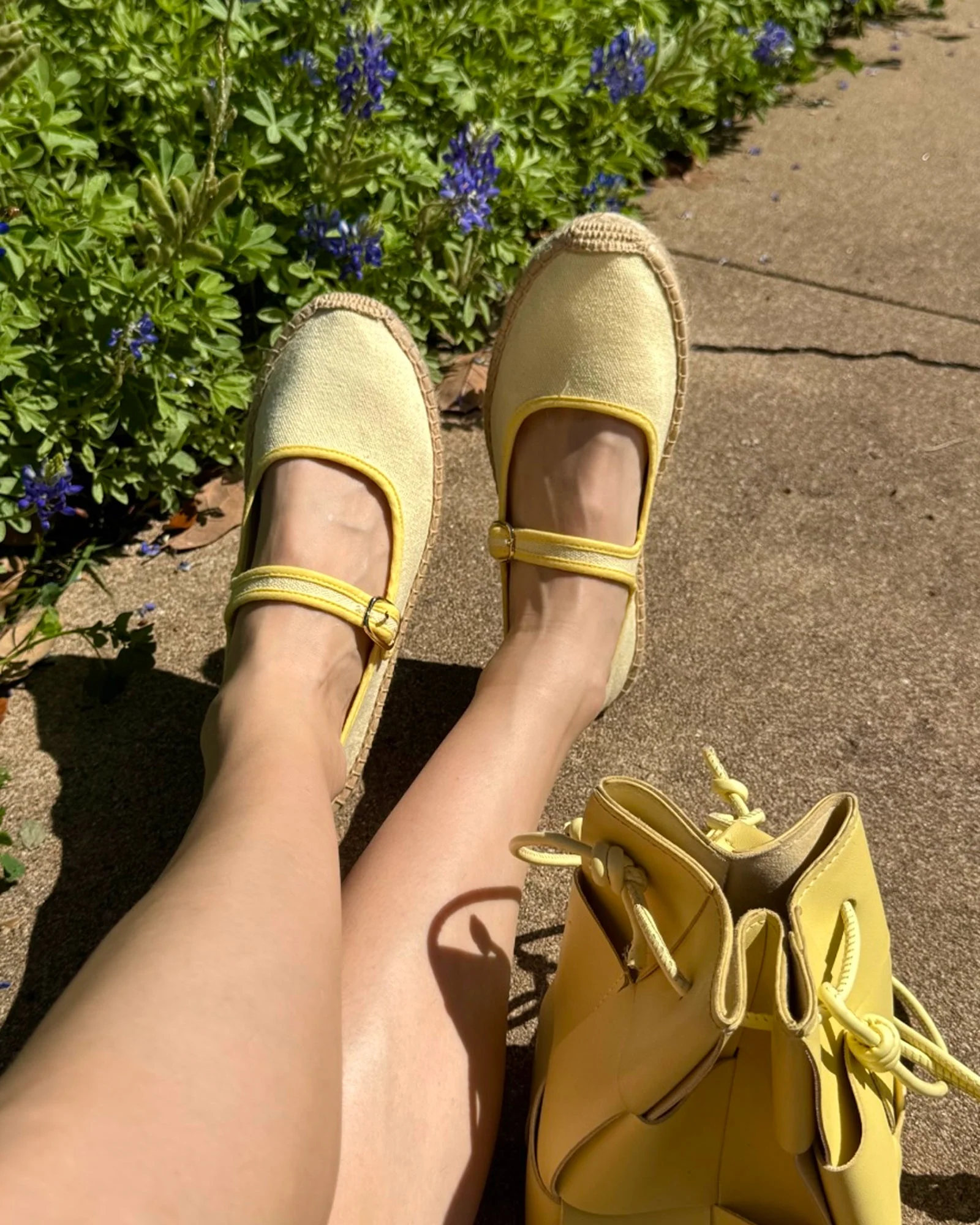 Womens | Mary Jane Espadrille | Woven Color | Butter Yellow - Image 4