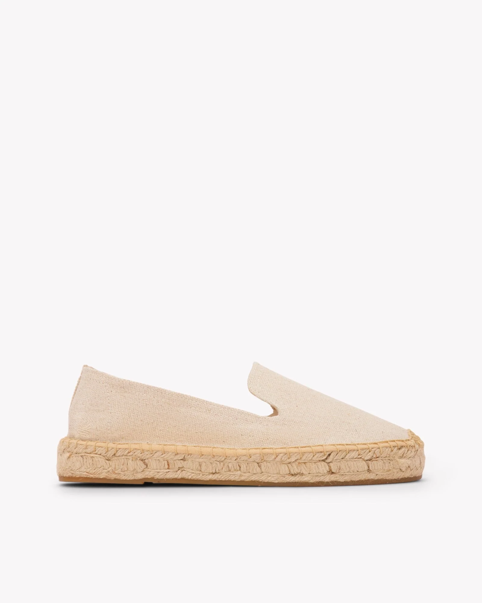 Womens | Platform Smoking Espadrille | Woven Color | Natural Undyed