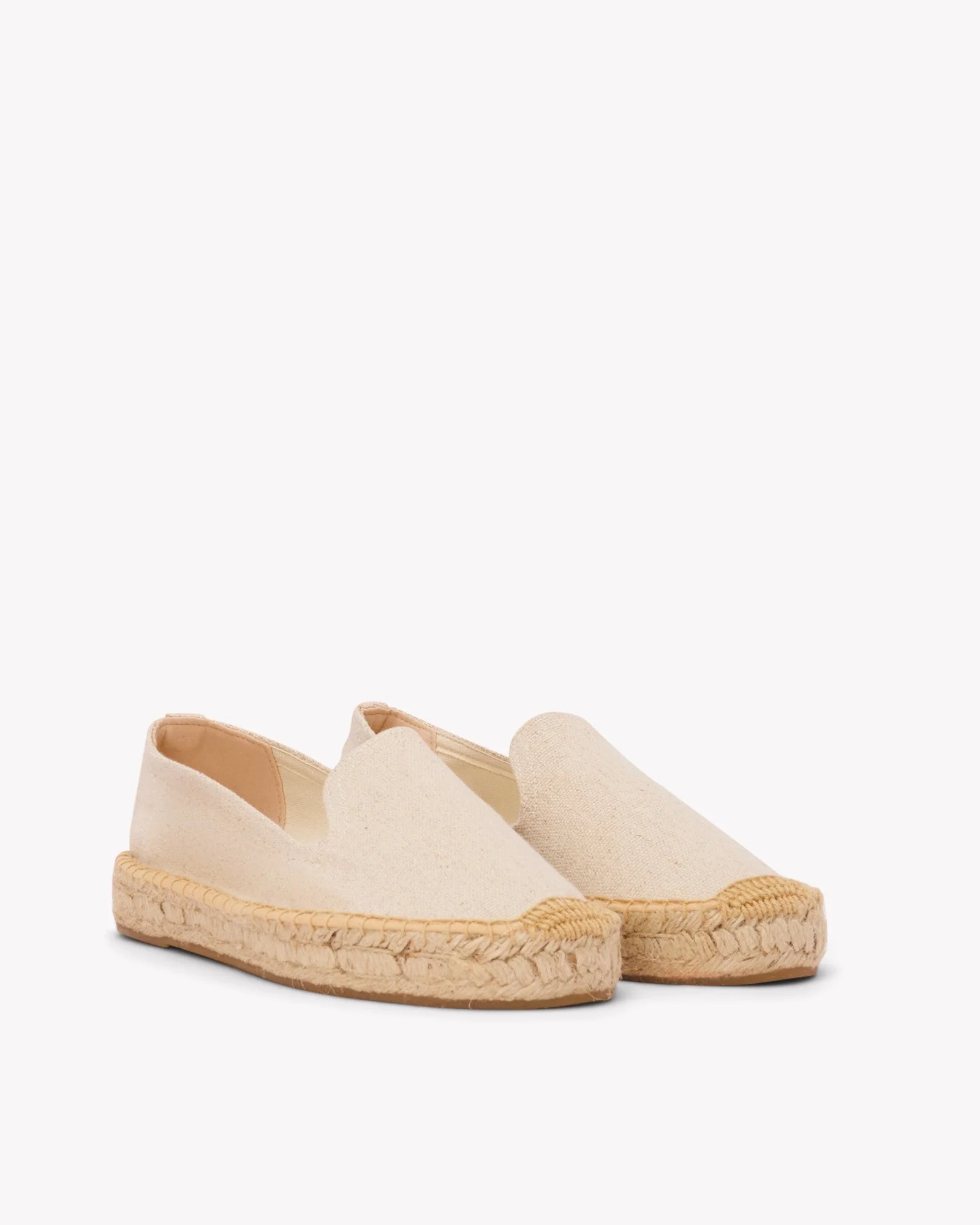 Womens | Platform Smoking Espadrille | Woven Color | Natural Undyed - Image 2