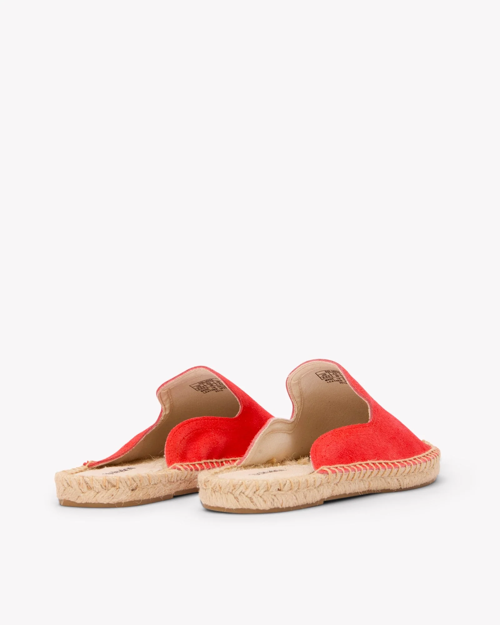 Womens | Smoking Mule Espadrille | Suede | Lava Red - Image 5