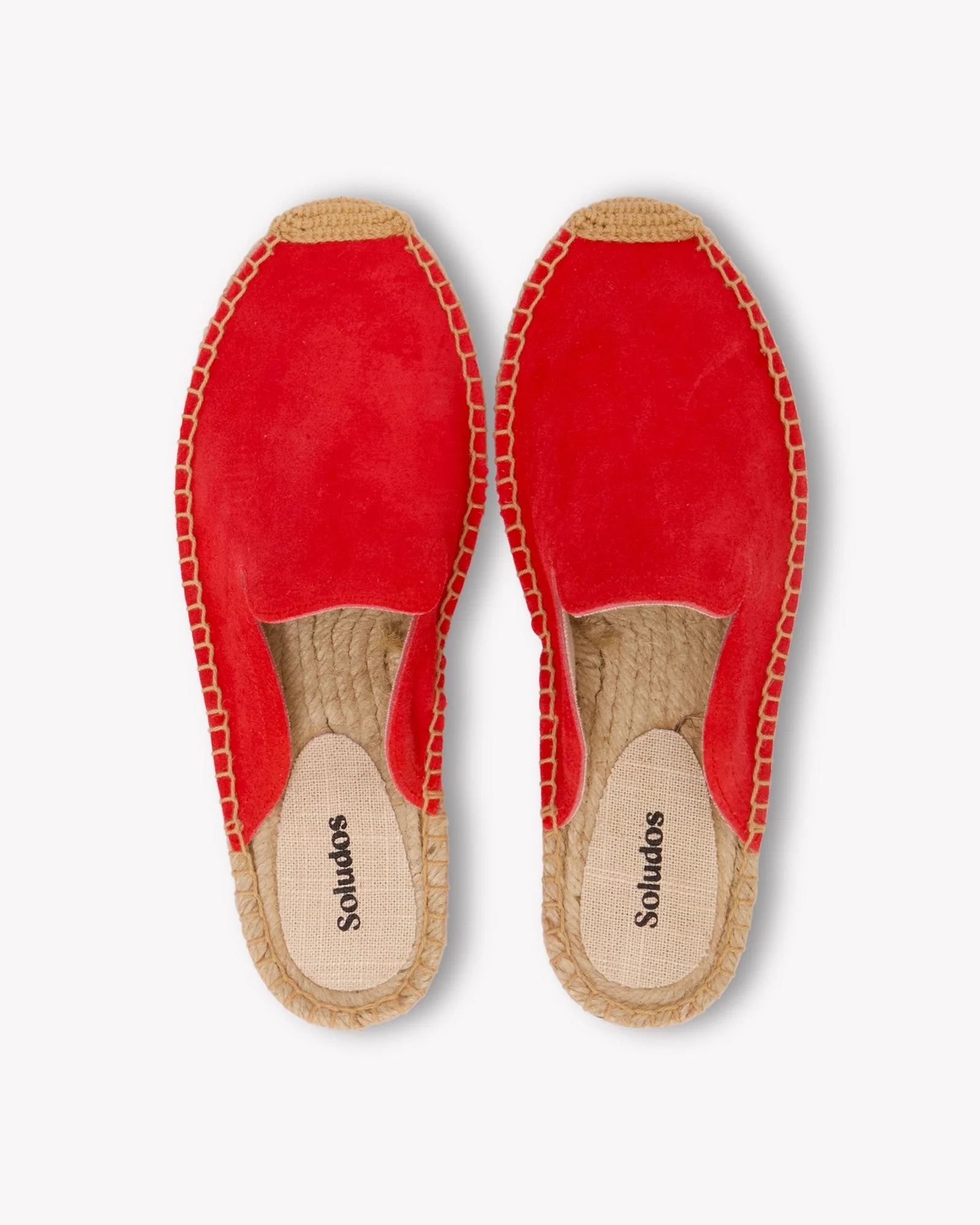 Womens | Smoking Mule Espadrille | Suede | Lava Red - Image 6