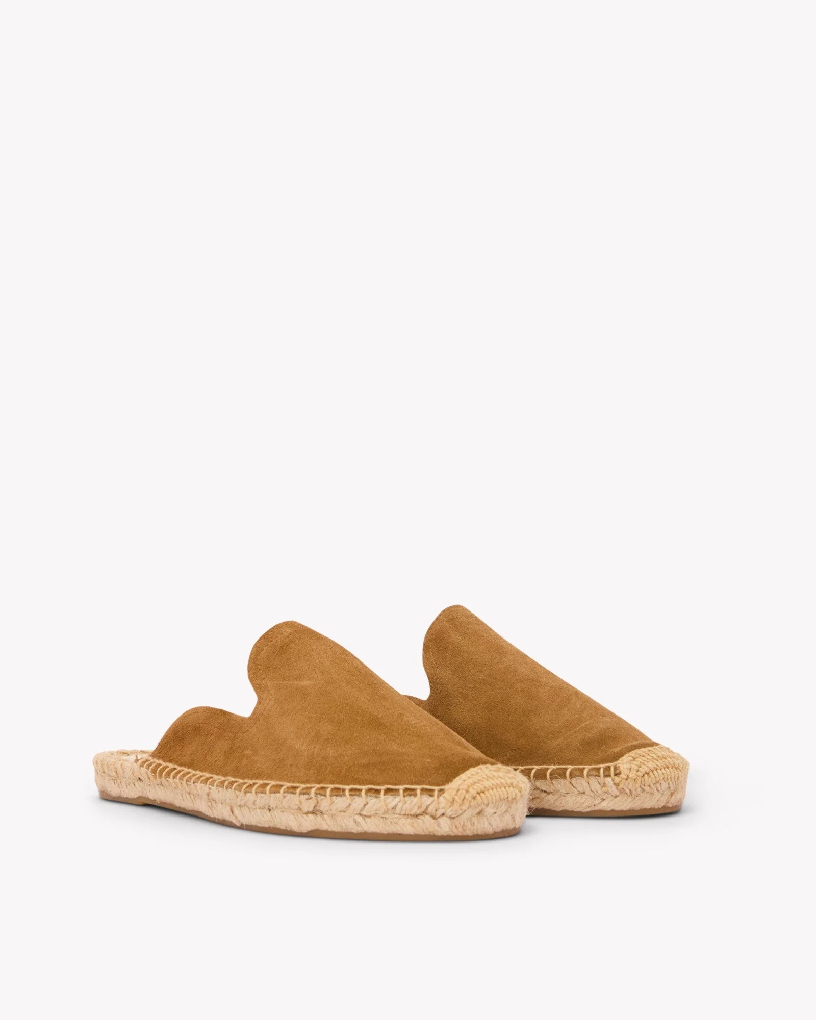 Womens | Smoking Mule Espadrille | Suede | Miel Brown - Image 3