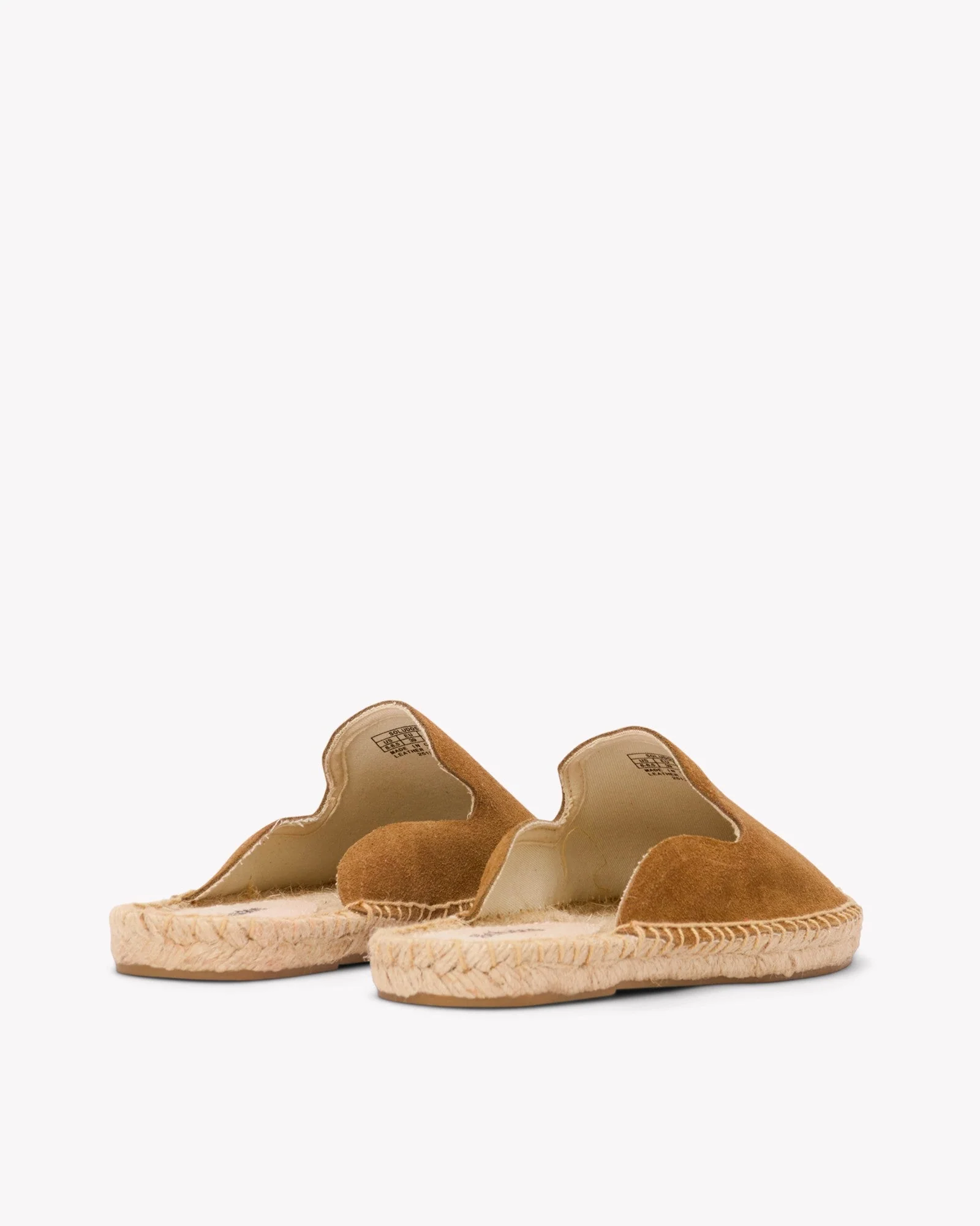 Womens | Smoking Mule Espadrille | Suede | Miel Brown - Image 5