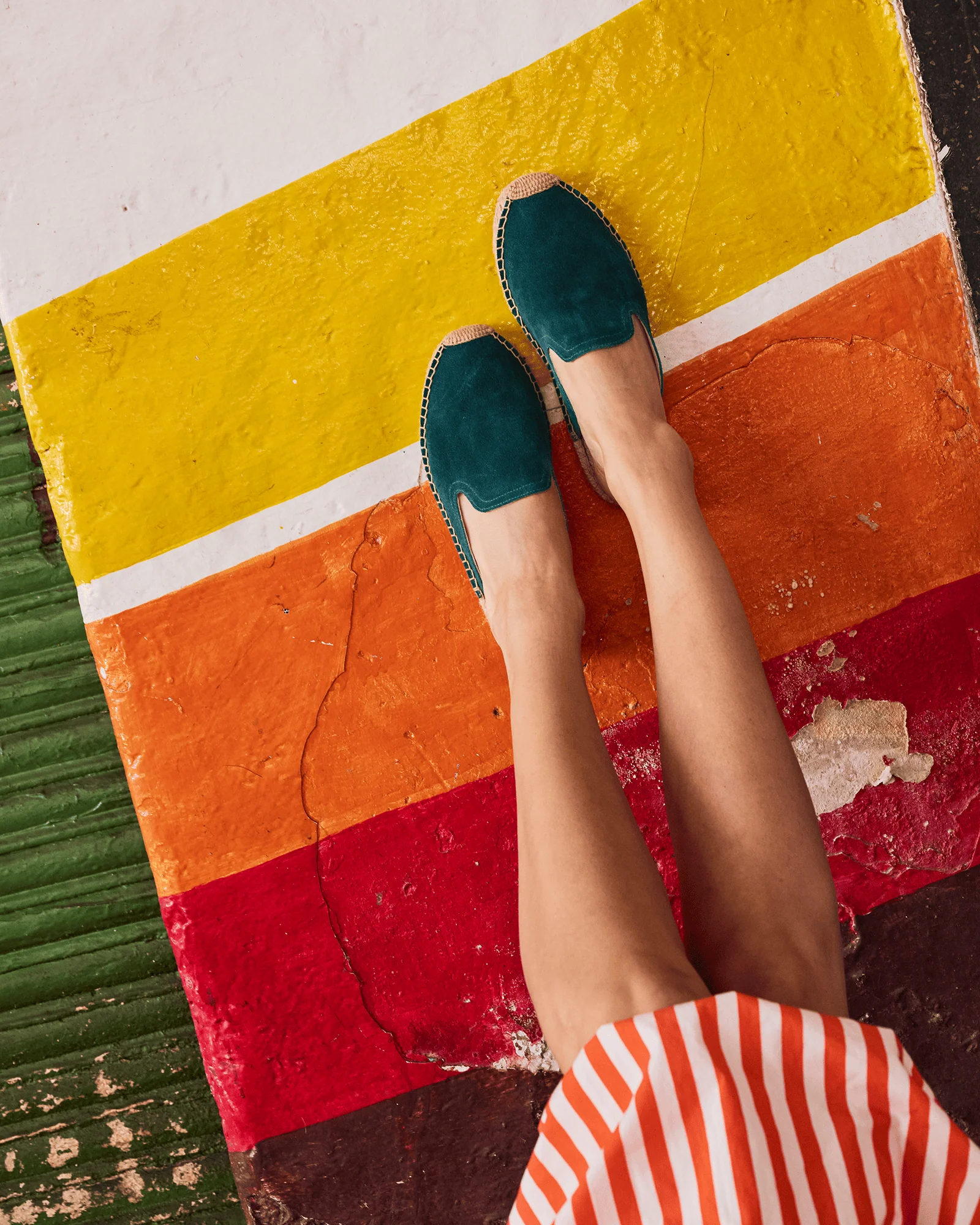 Womens | Smoking Mule Espadrille | Suede | Transformative Teal - Image 2