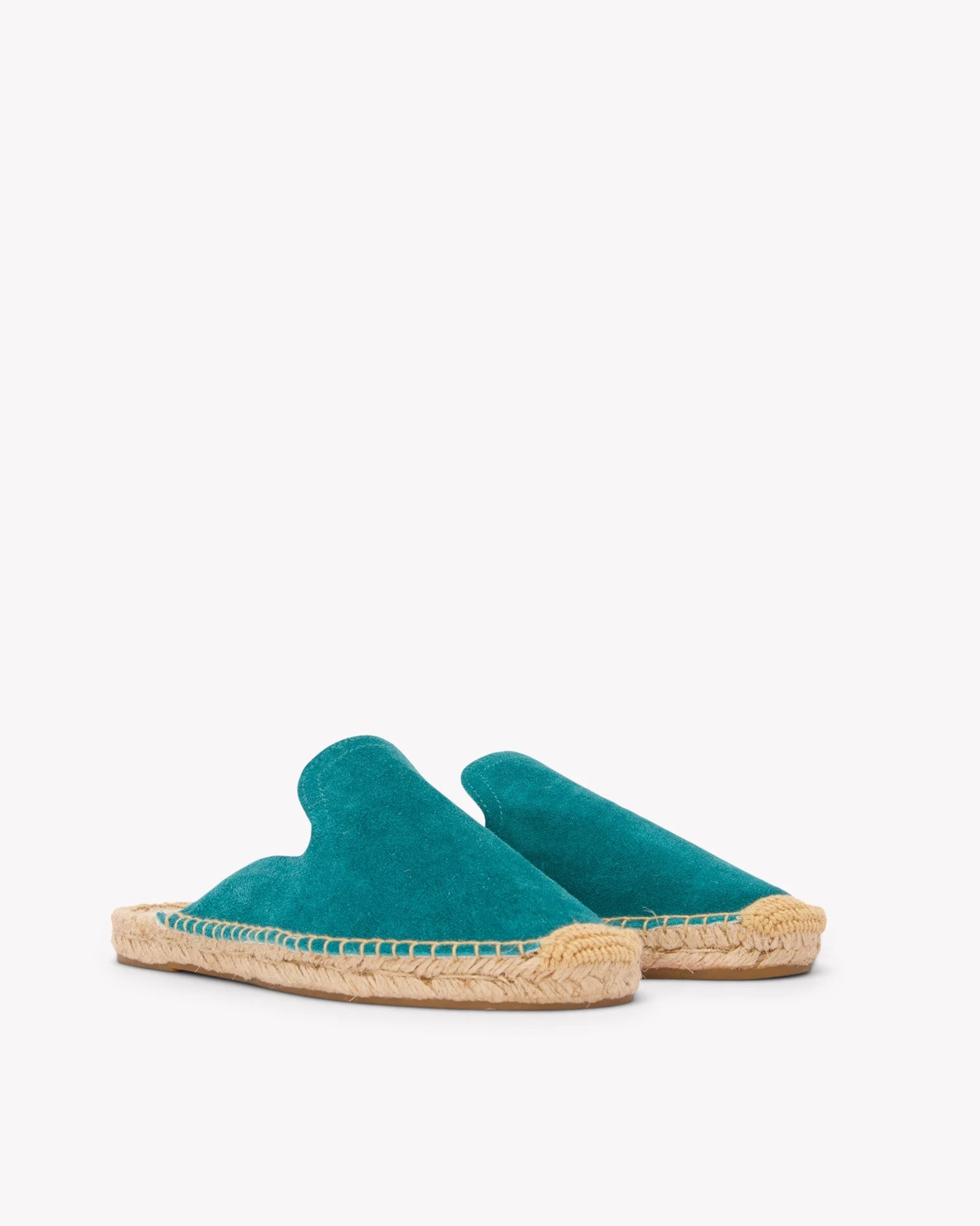 Womens | Smoking Mule Espadrille | Suede | Transformative Teal - Image 3