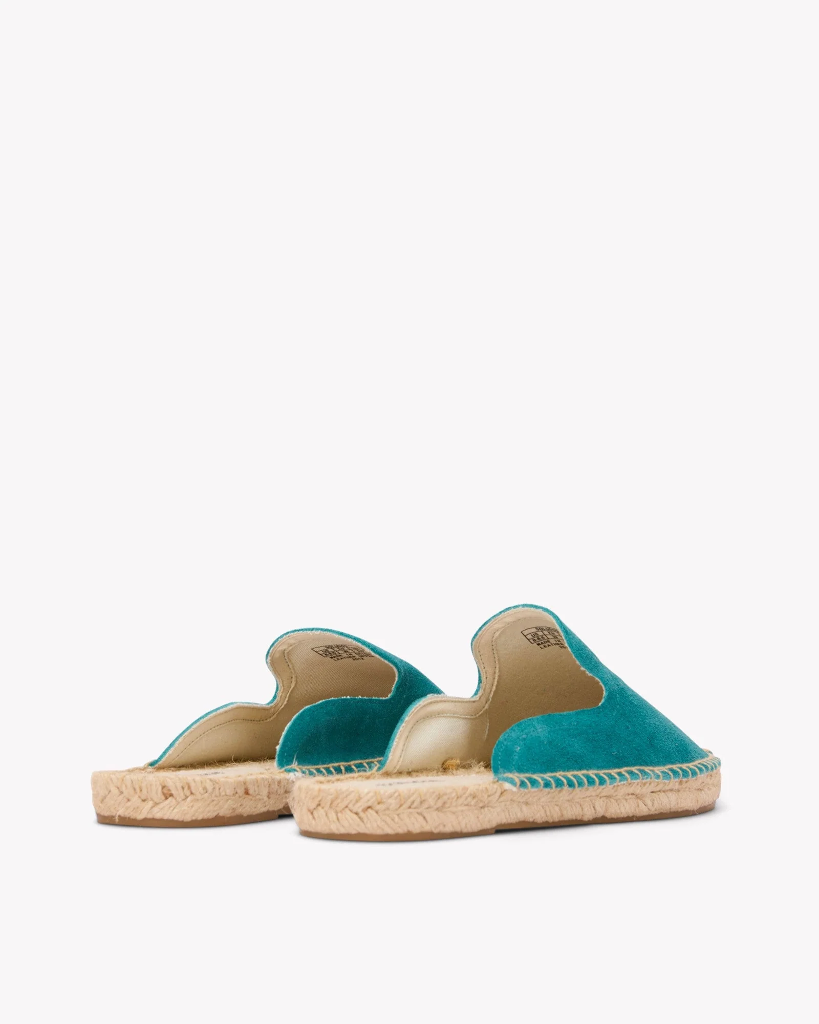 Womens | Smoking Mule Espadrille | Suede | Transformative Teal - Image 5