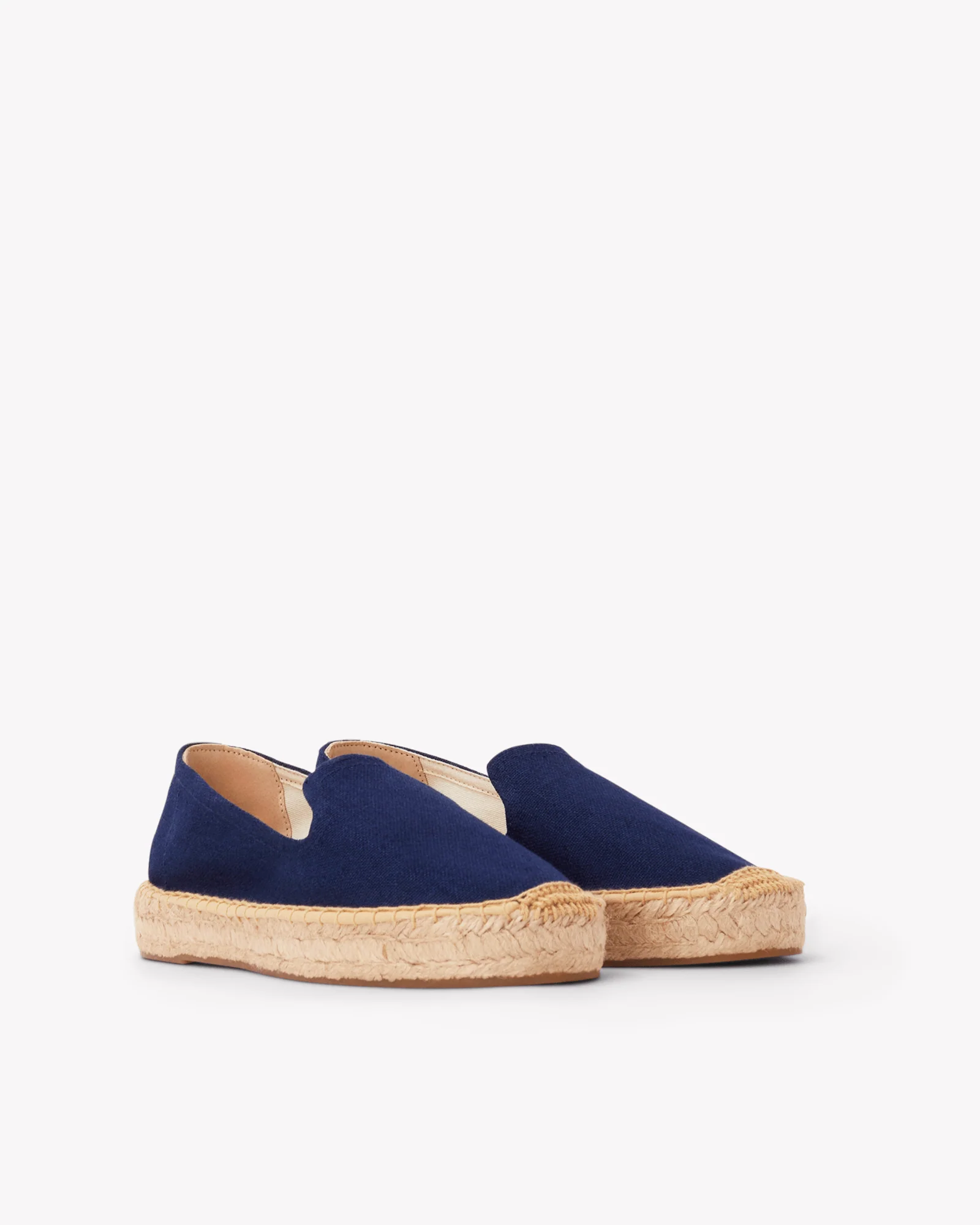 Womens | Platform Smoking Espadrille | Woven Color | Armada Blue - Image 3