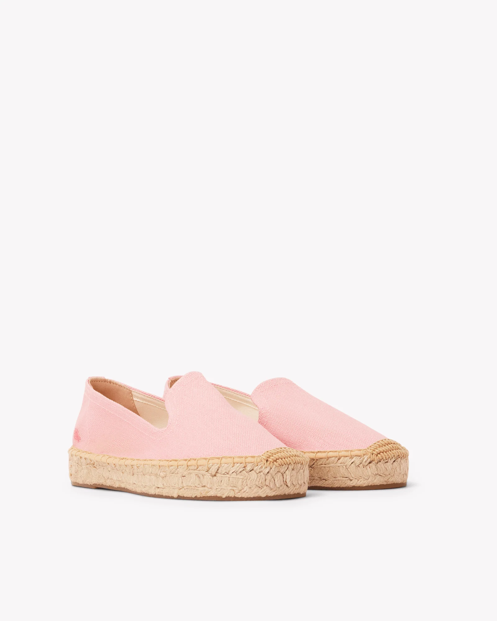 Womens | Platform Smoking Espadrille | Woven Color | Dusty Rose Pink - Image 3