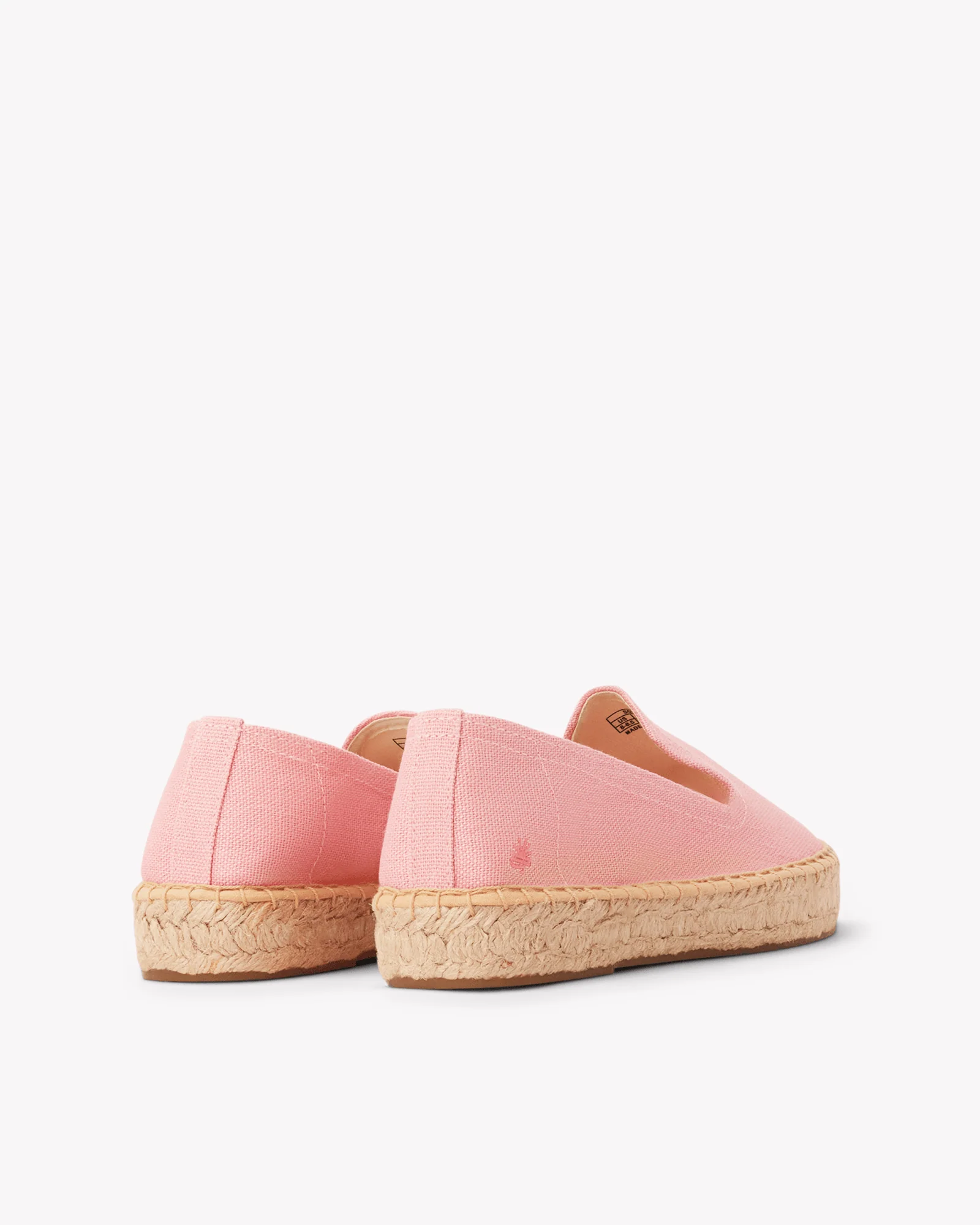 Womens | Platform Smoking Espadrille | Woven Color | Dusty Rose Pink - Image 4