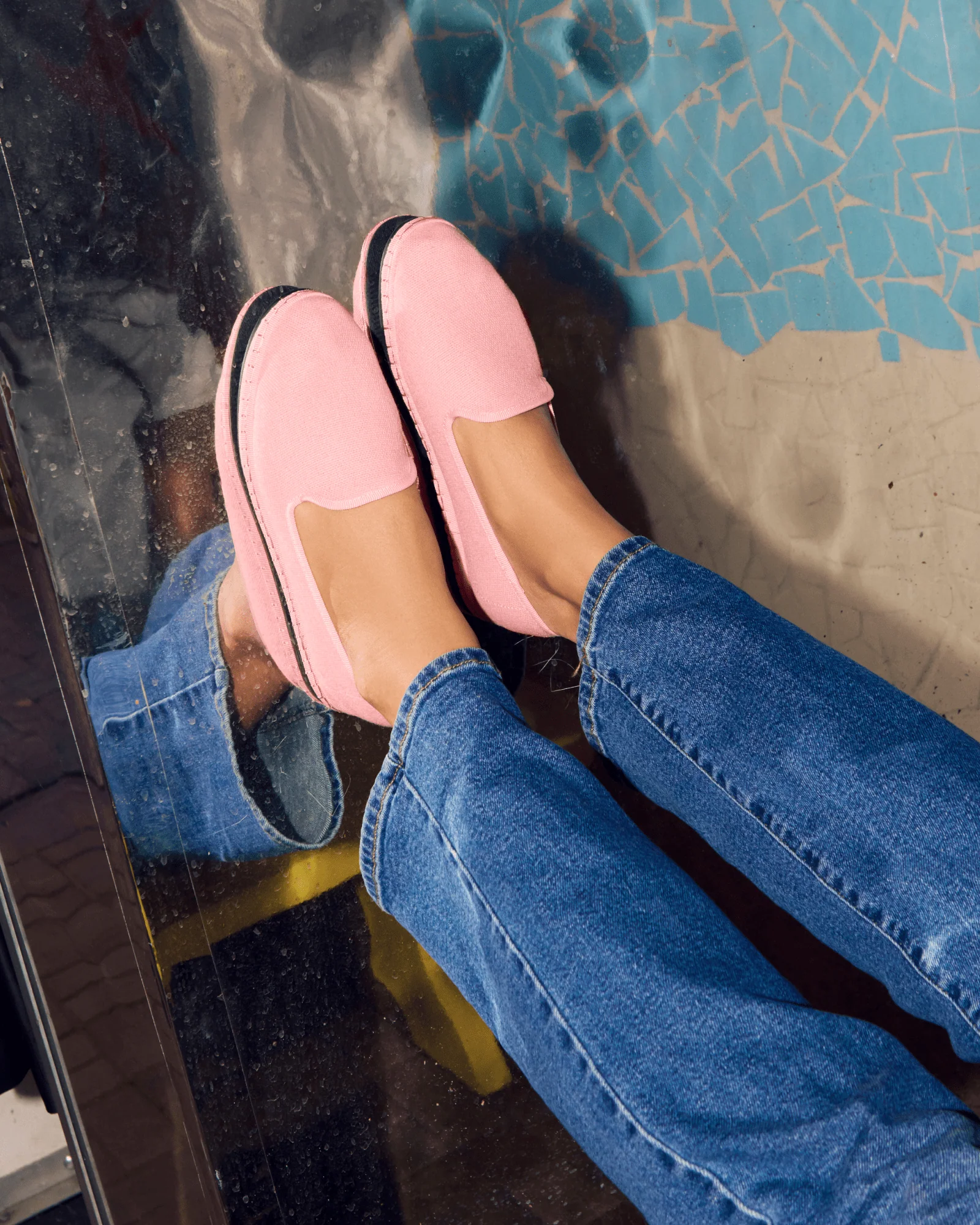 Womens | Venetian Flat | Woven Color | Sorbet Pink - Image 2