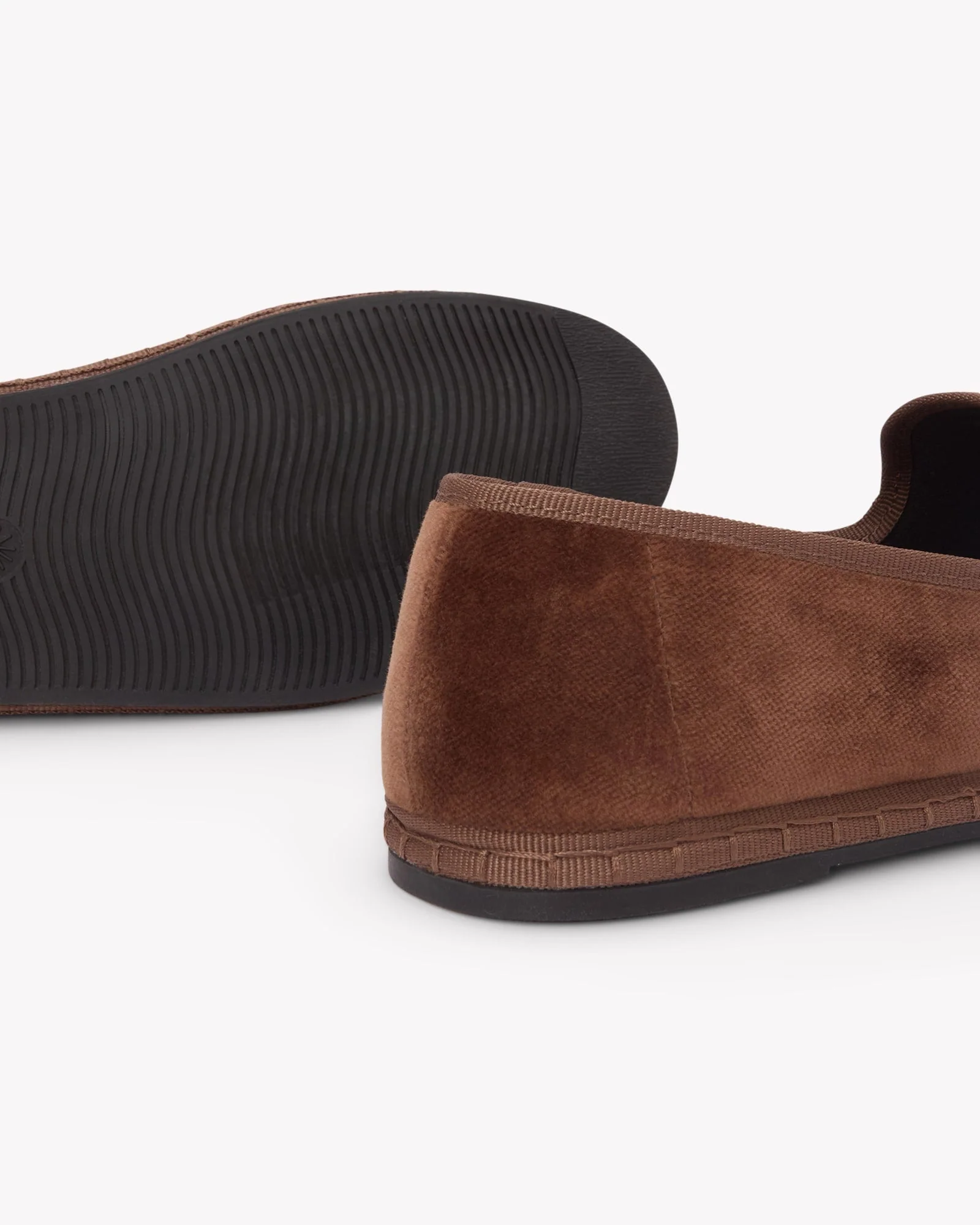 Womens | Venetian Flat | Velvet | Mustard Brown - Image 6