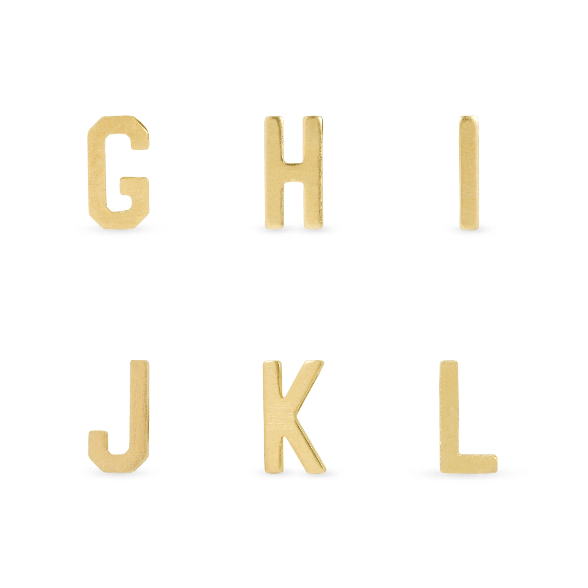 Asymmetric Initial Necklace | 14K Yellow Gold - Image 2