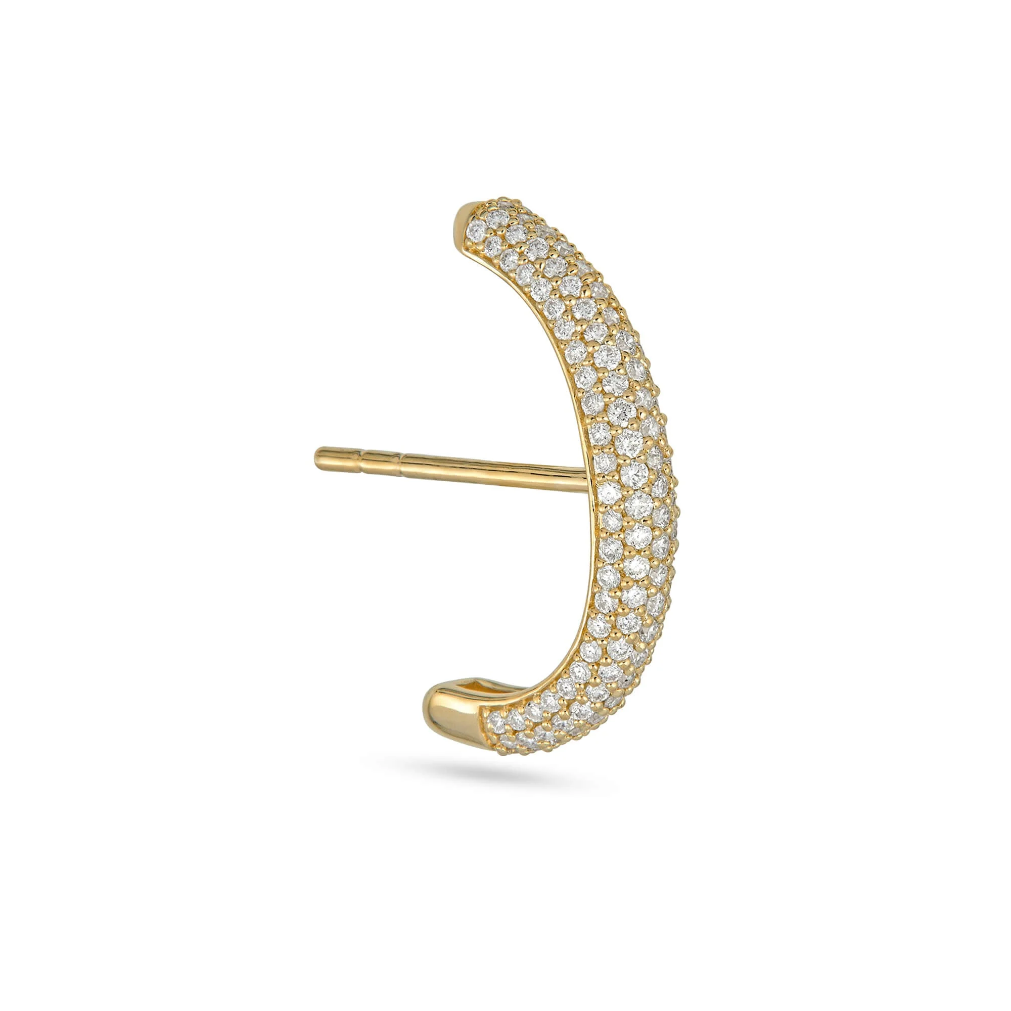 Bold Pave Suspender | 14K Yellow Gold | White Diamond