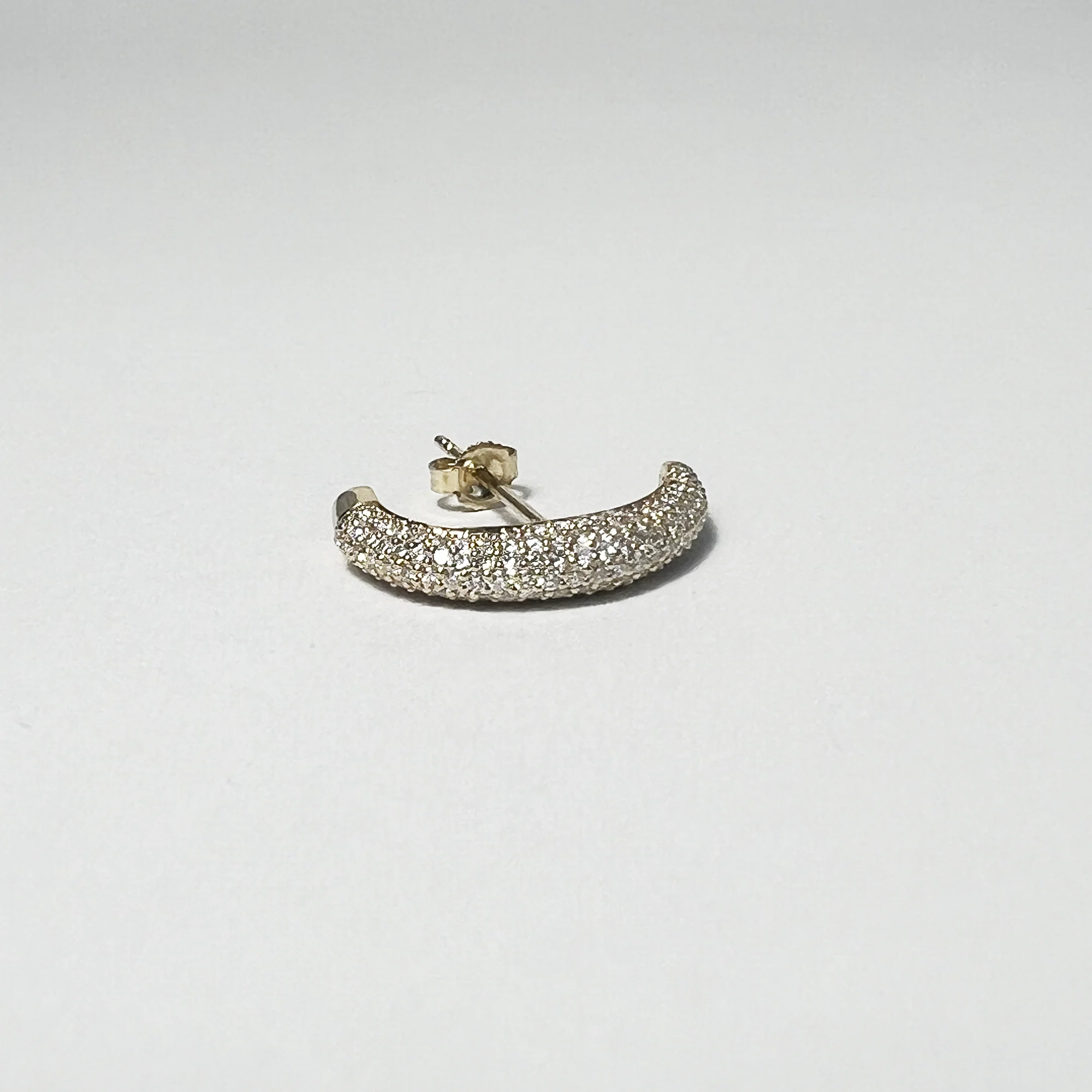 Bold Pave Suspender | 14K Yellow Gold | White Diamond - Image 2