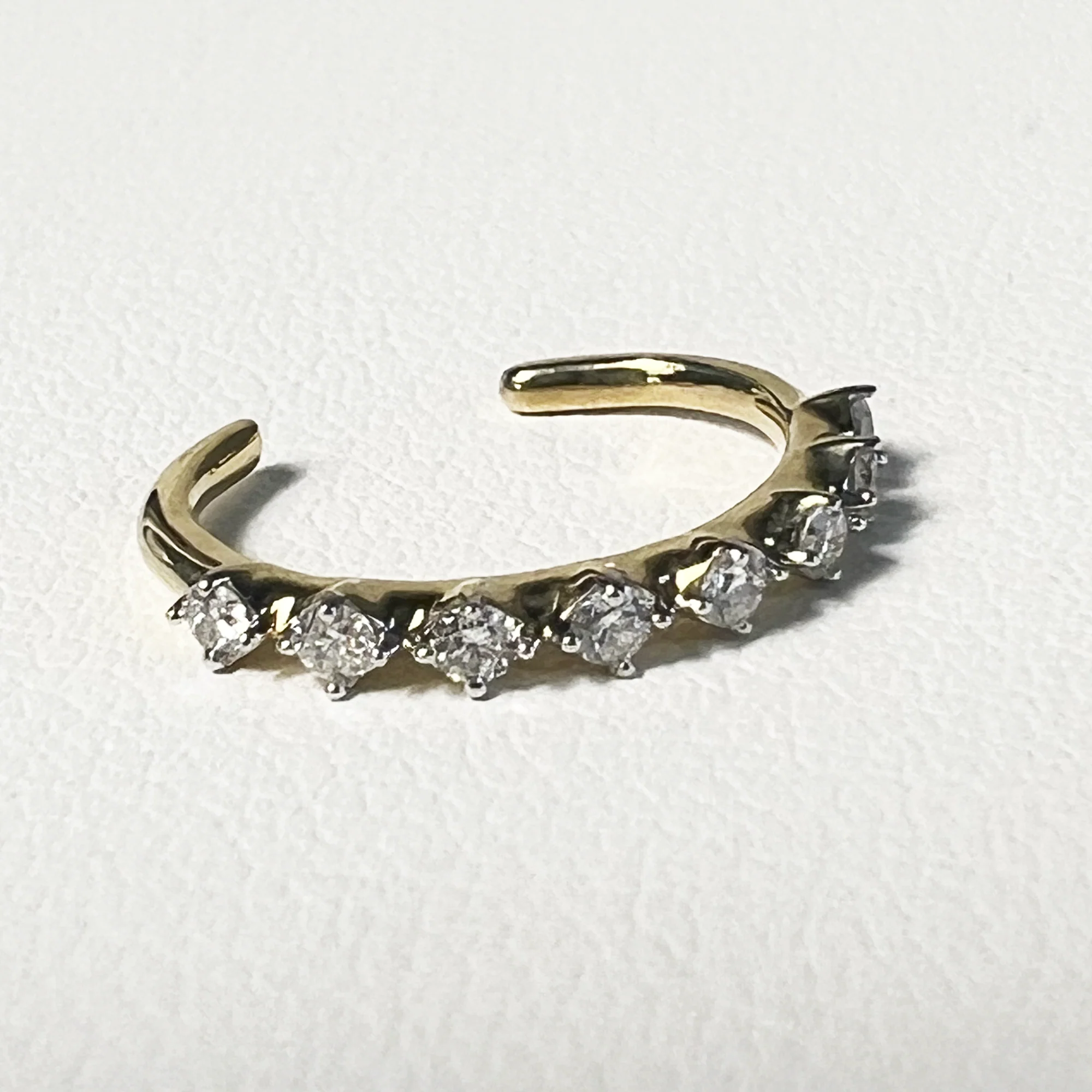 Bright Lights Ear Cuff | 10K Yellow Gold | 0.11 CTW (Approx) White Diamond