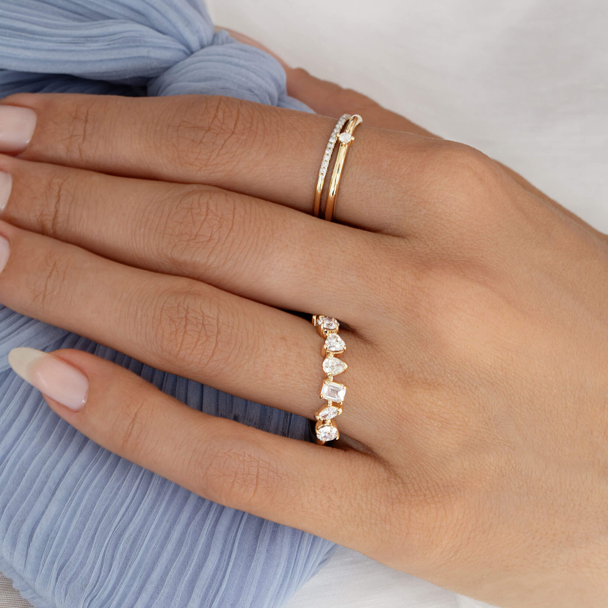 Carnival Band | 14K Yellow Gold | 1.02 CTW (Approx) White Lab Diamond - Image 2