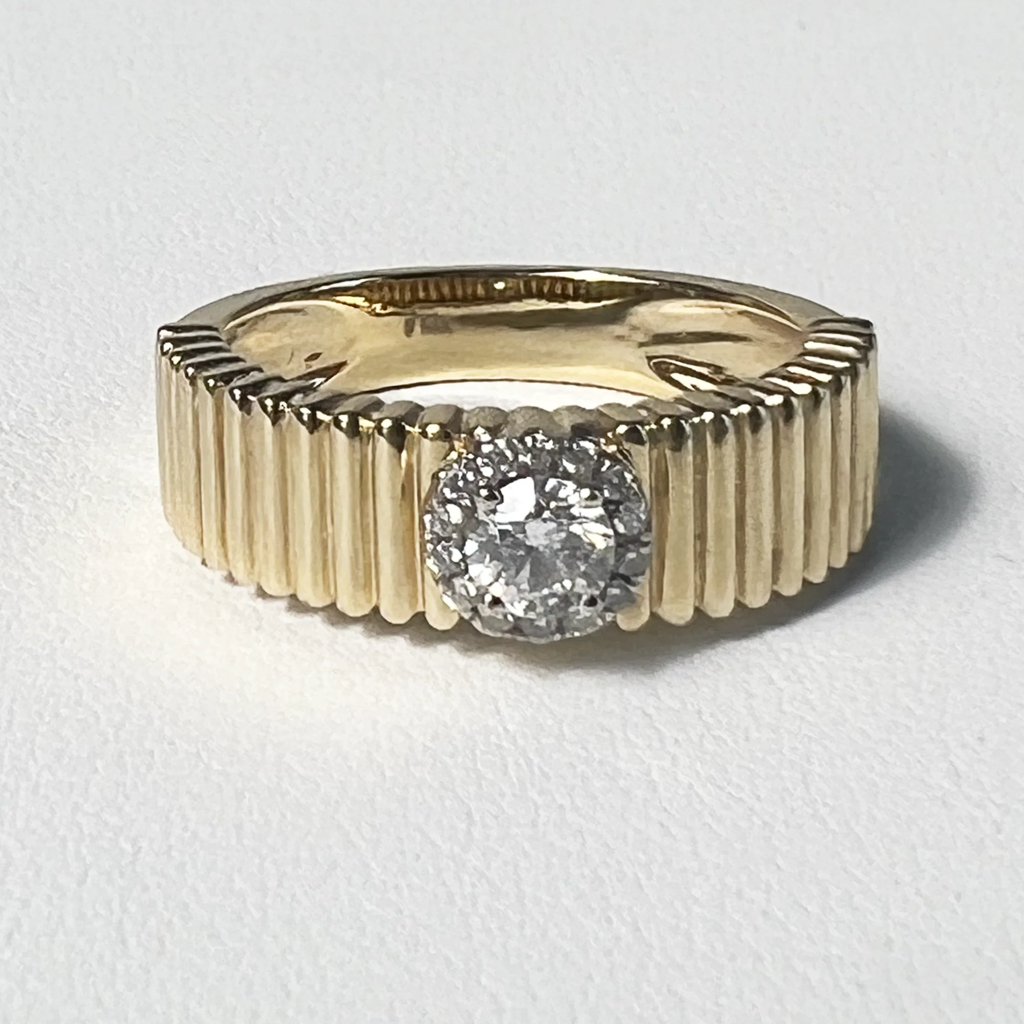 Cher Pave Diamond Ring | 14K Yellow Gold | 0.28 CTW (Approx) White Diamond