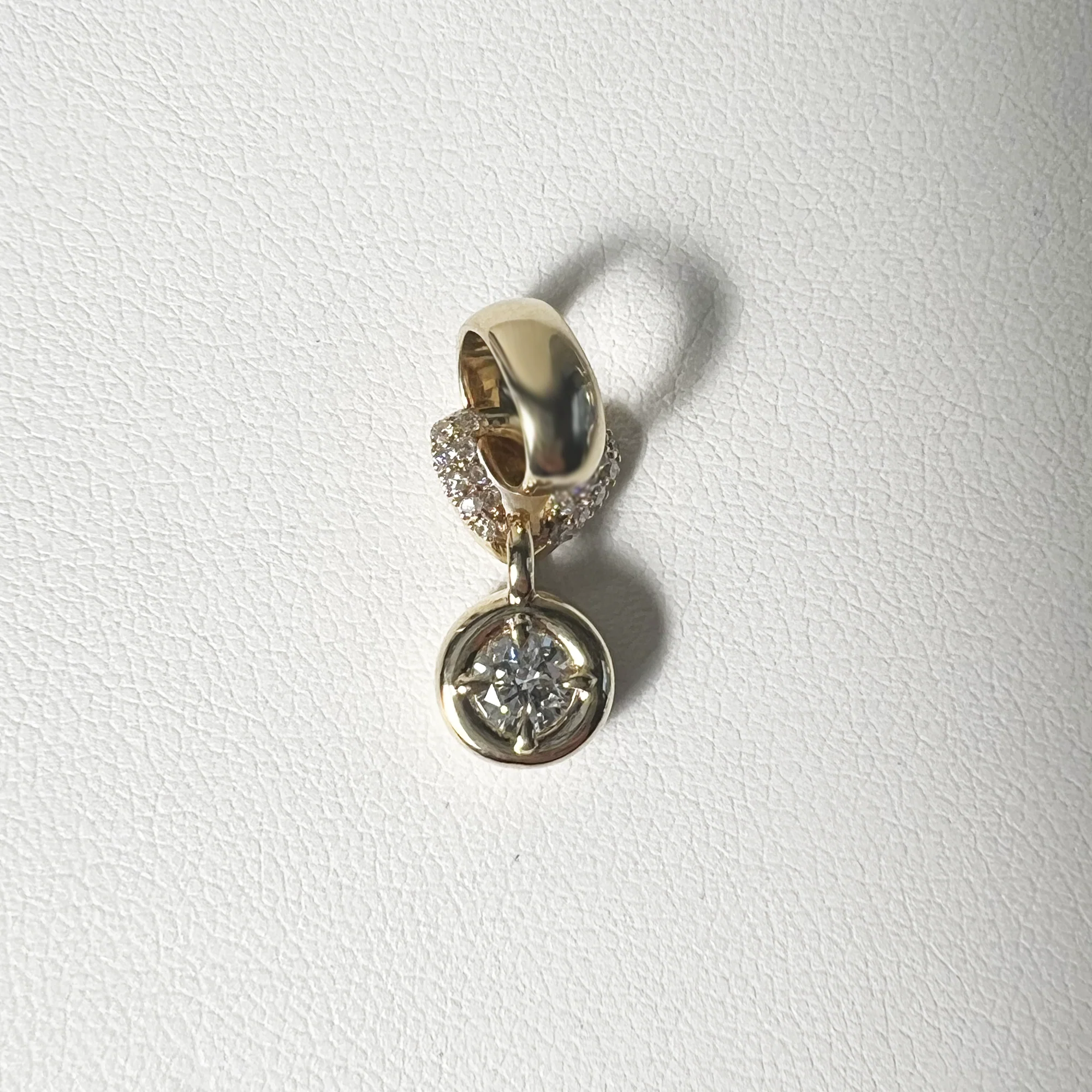 Classic Collection Round Diamond Charm | 14K Yellow Gold | 1.87 CTW (Approx) White Diamond