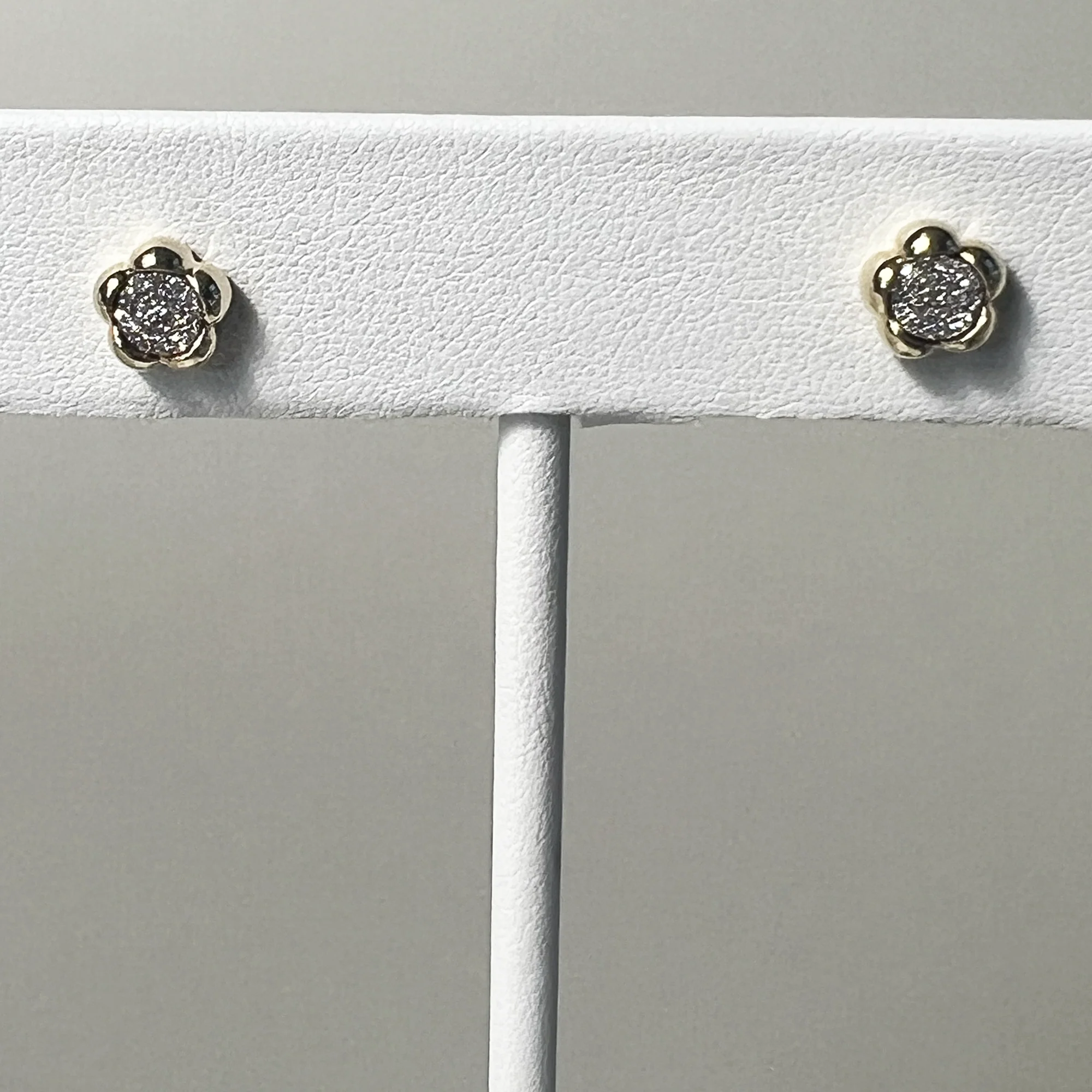 Crosby Pave Studs - V2 | 10K Yellow Gold | White Diamond