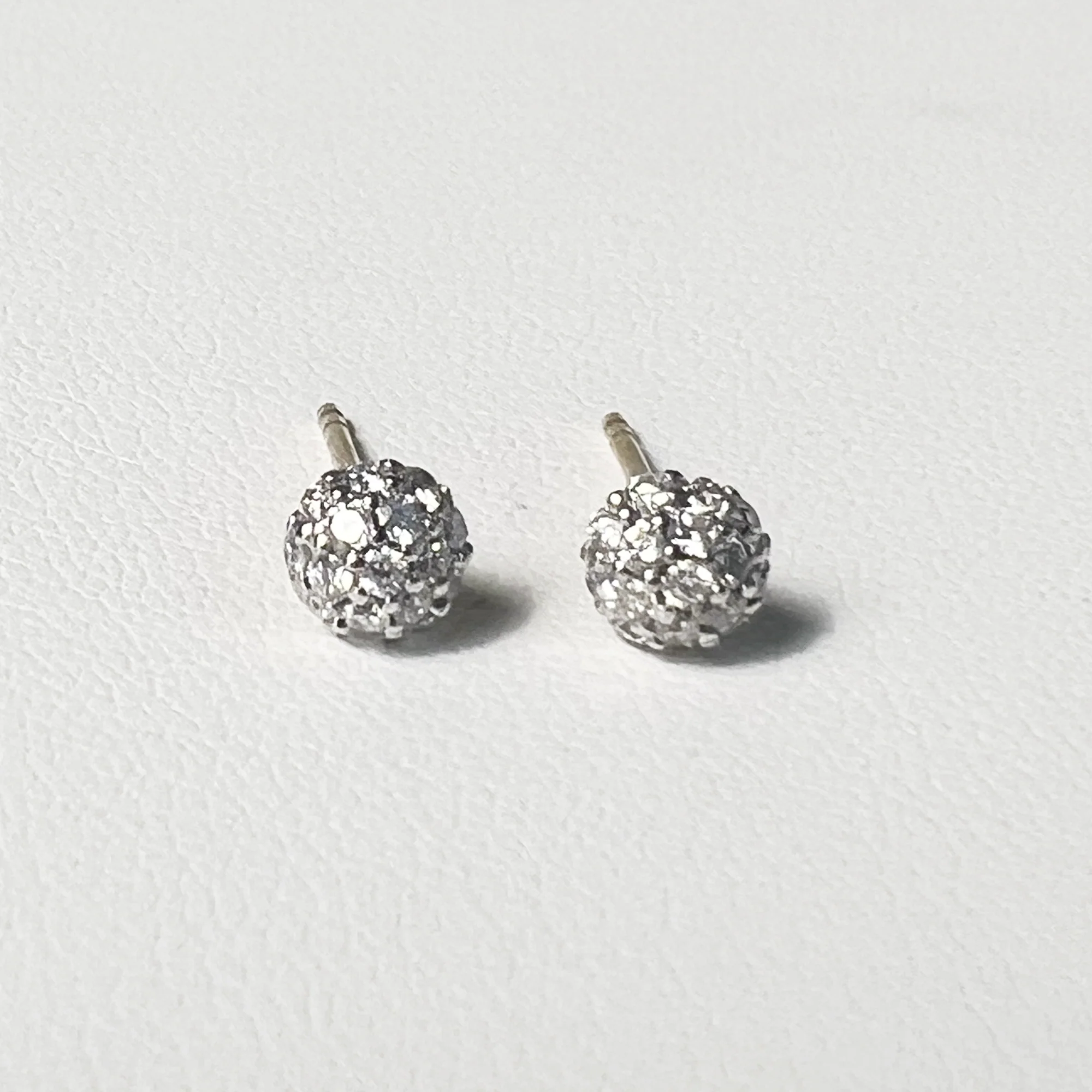 Dainty Mirror Ball Studs | 10K Yellow Gold | 0.28 CTW (Approx) White Diamond