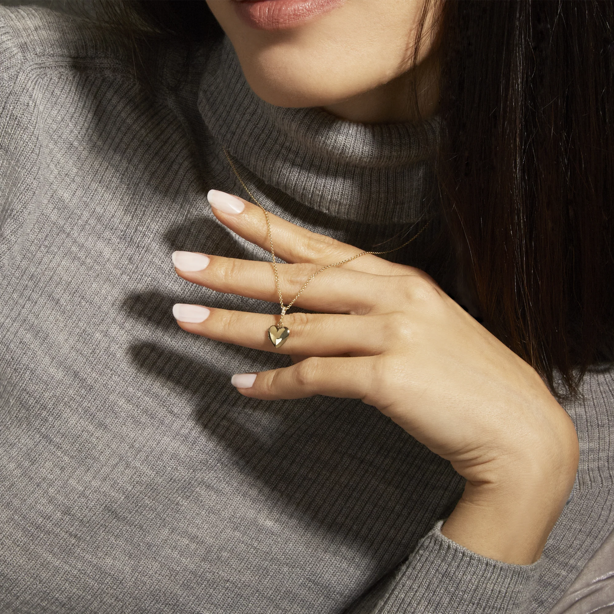 Diamond Sweetheart Locket | 14K Yellow Gold | White Diamond