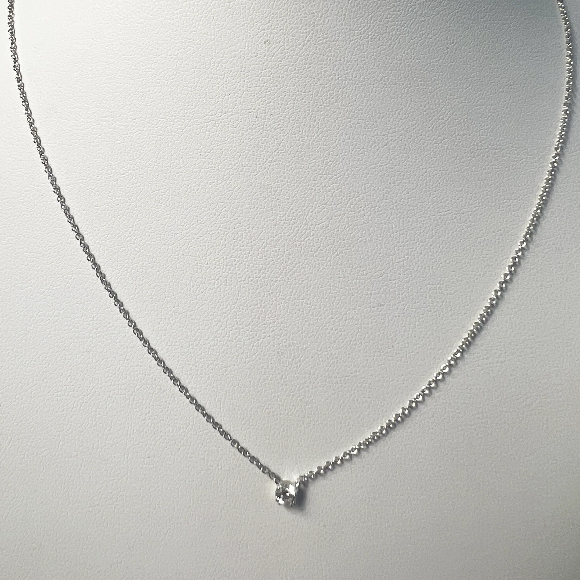 Double Prong Necklace | 14K Yellow Gold | 0.20 CTW (Approx) White Diamond