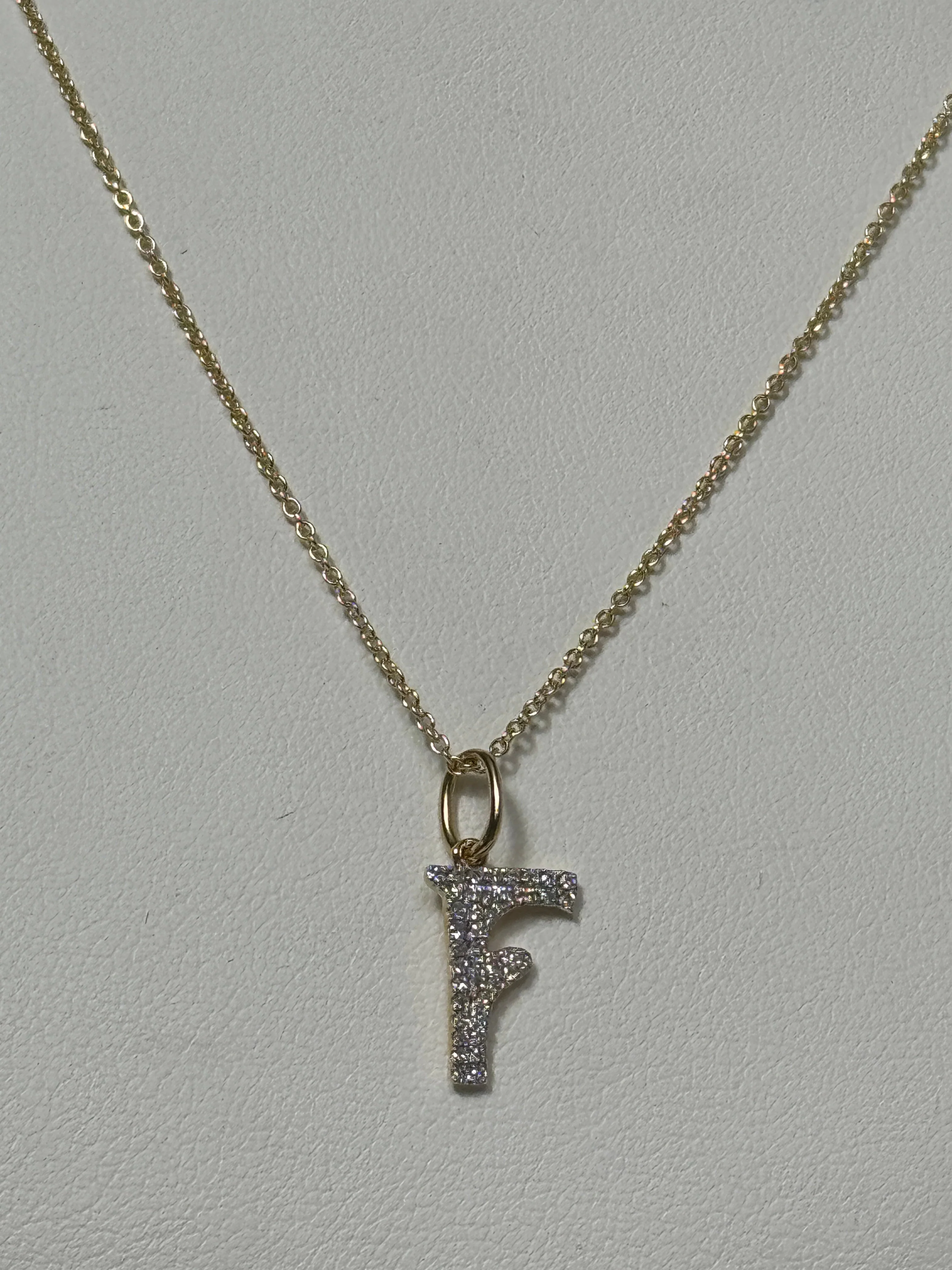 Elysee Initial Necklace | 14K Yellow Gold | White Diamond - Image 6