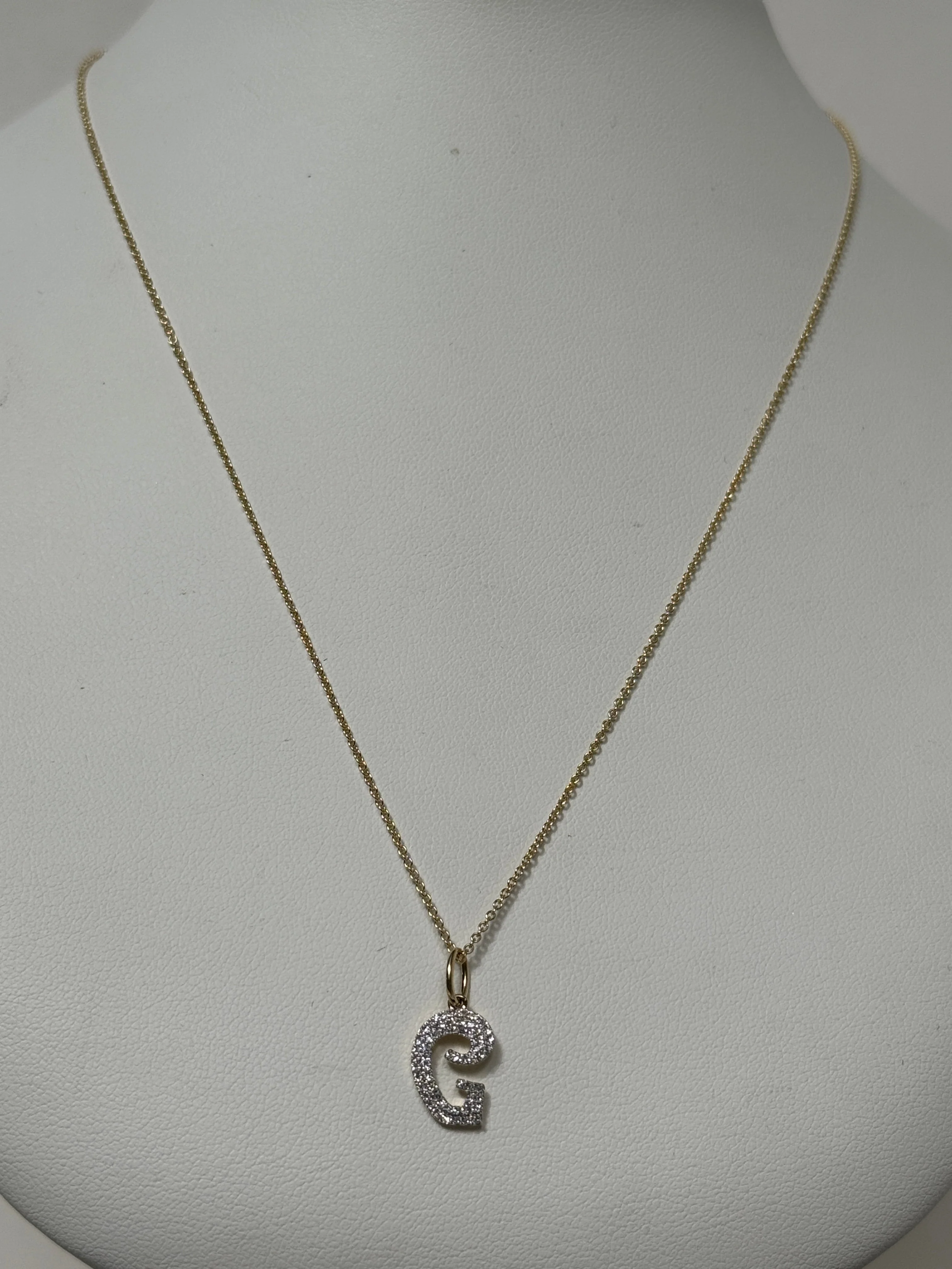 Elysee Initial Necklace | 14K Yellow Gold | White Diamond - Image 7