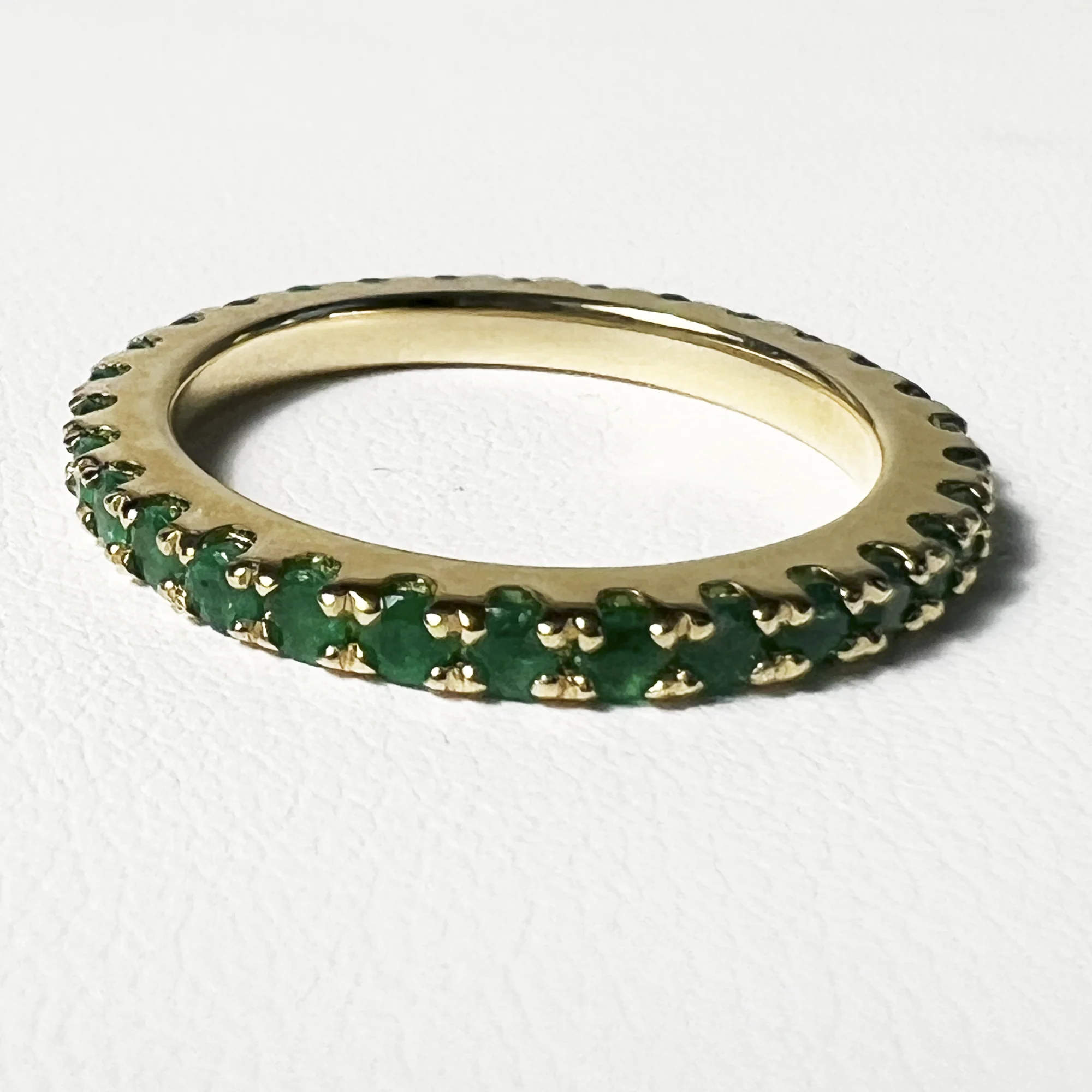 Eternity Gemstone Ring | 10K Yellow Gold | Blue Sapphire
