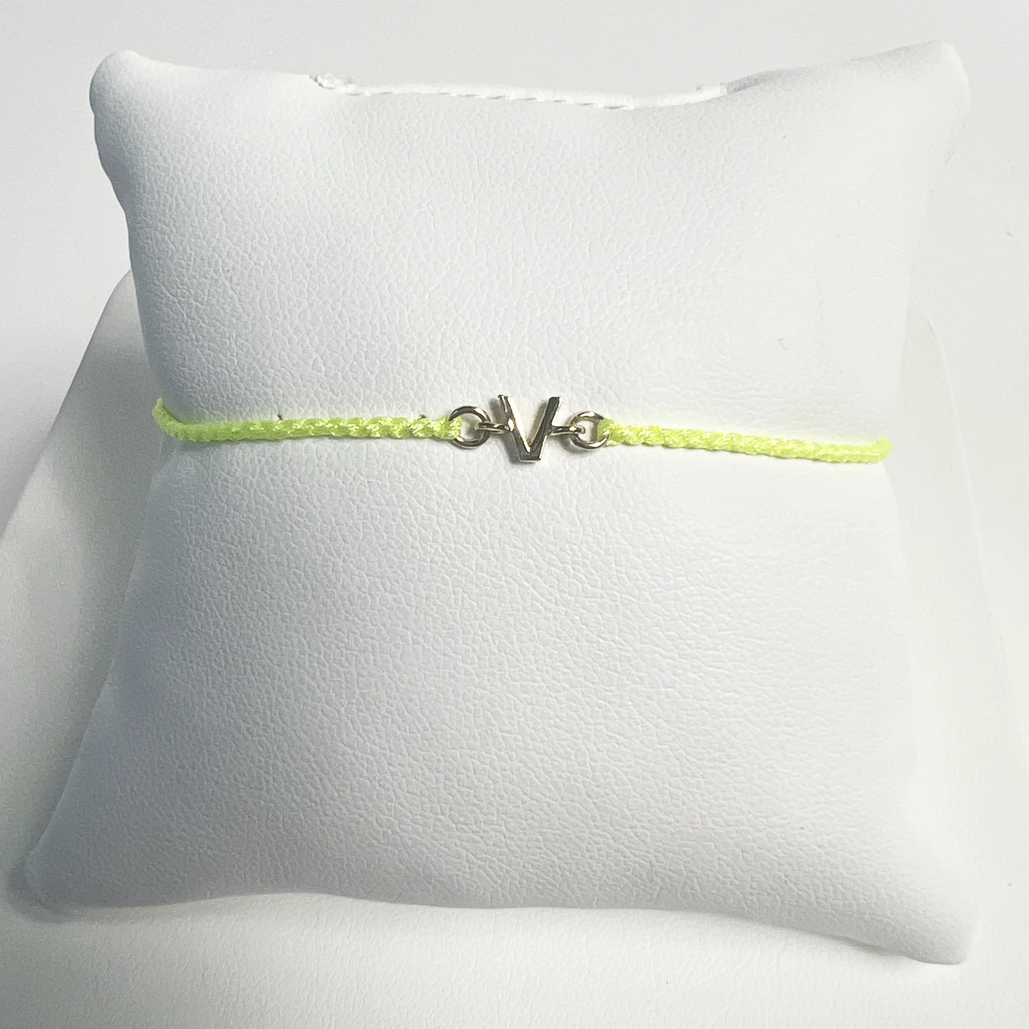 Friendship Initial Bracelet | 10K Yellow Gold | Neon Yellow - Image 5