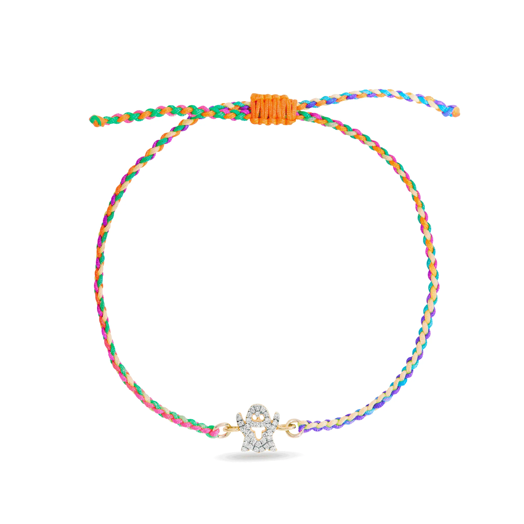 Ghosted Pop Bracelet | 10K Yellow Gold | White Diamond