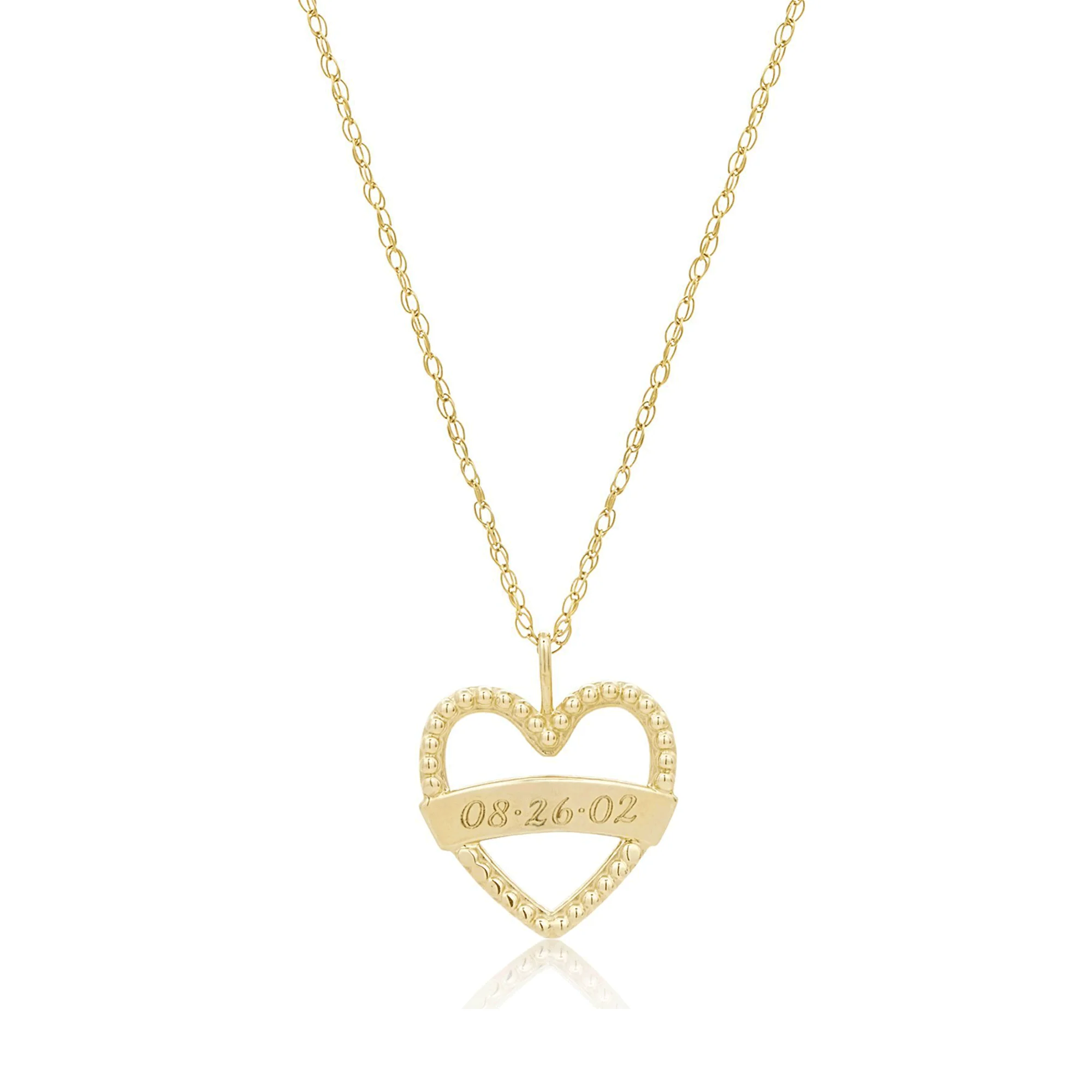 Heart On Your Sleeve Banner Necklace | 10K Yellow Gold