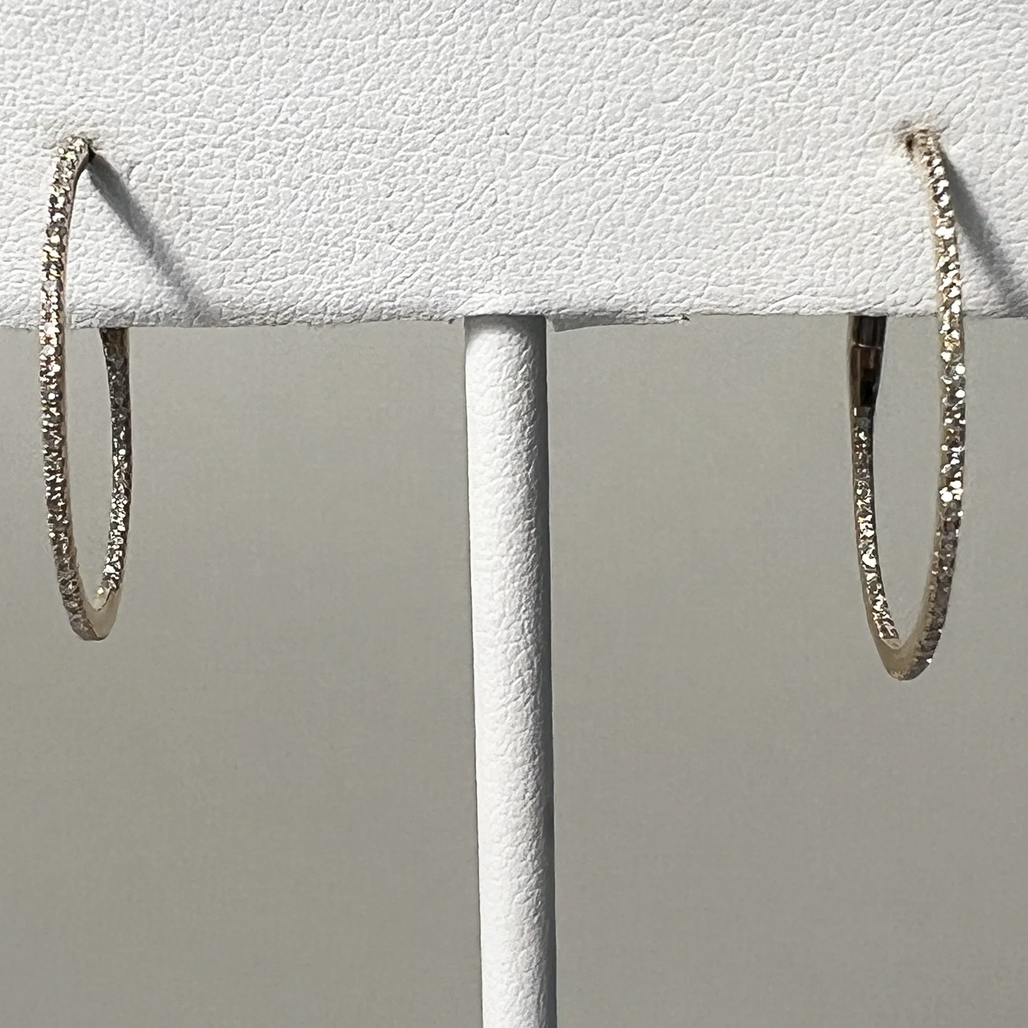 Inside Out Diamond Hoops | 14K Yellow Gold | White Diamond