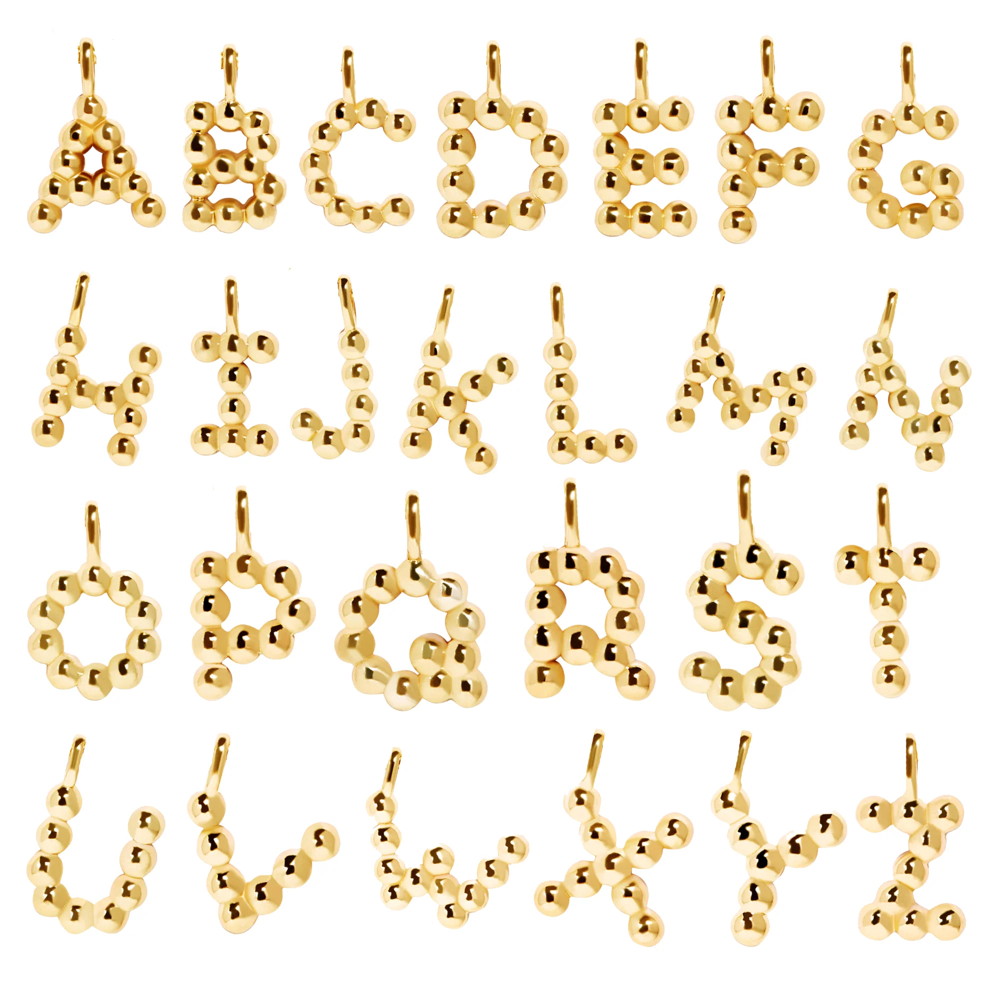 Mochi Donut Initial Charm | Gold Vermeil