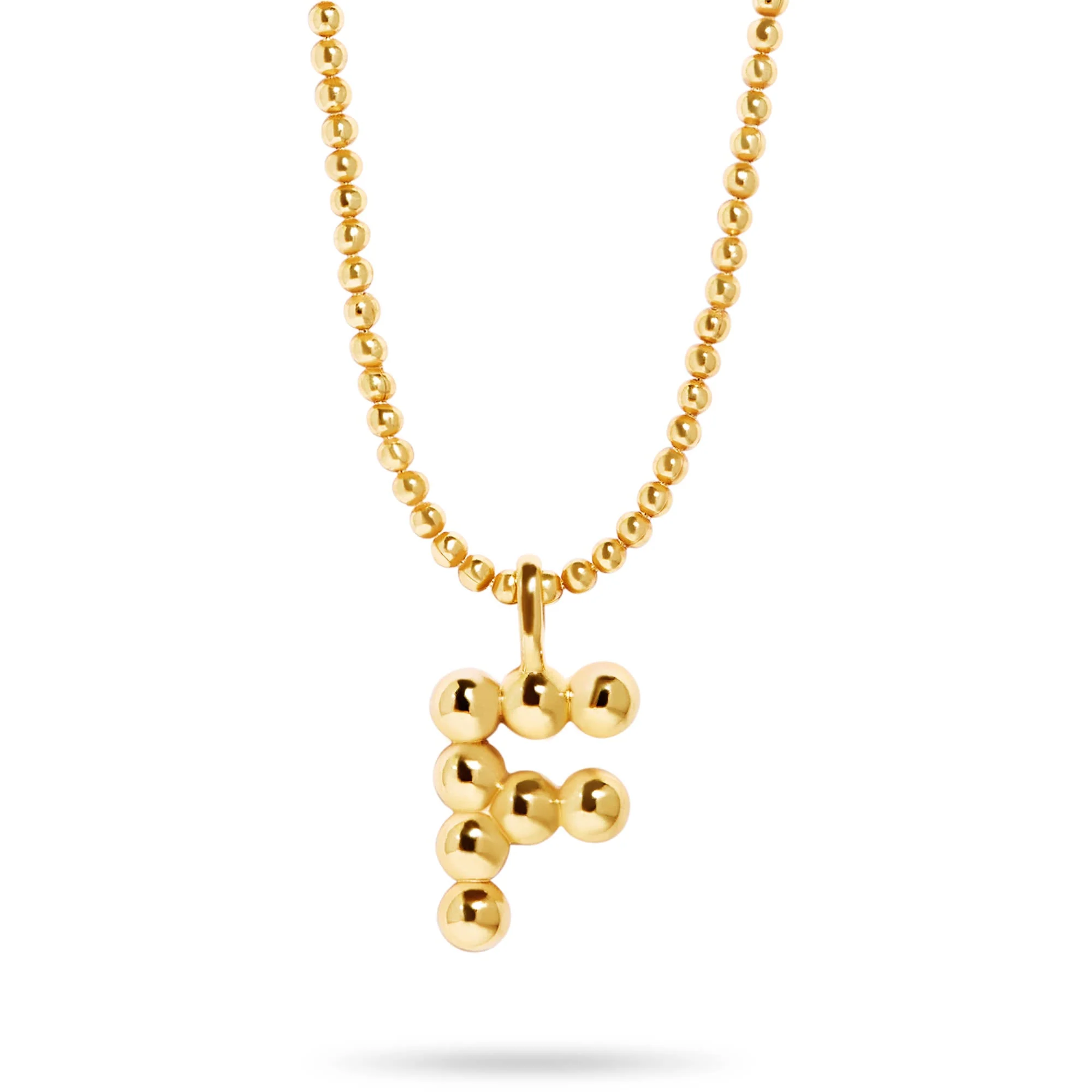 Mochi Donut Initial Necklace | Gold Vermeil - Image 13