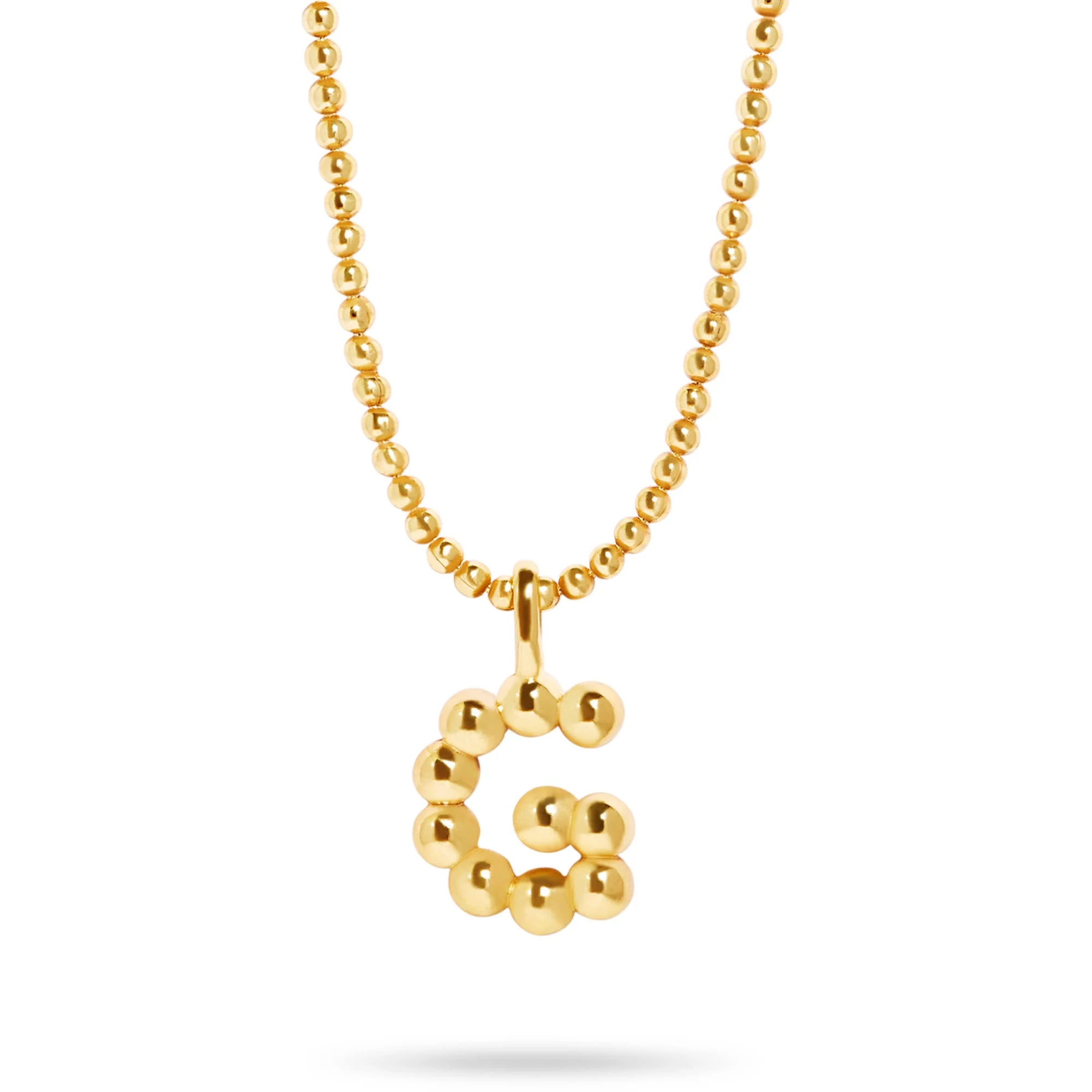 Mochi Donut Initial Necklace | Gold Vermeil - Image 14