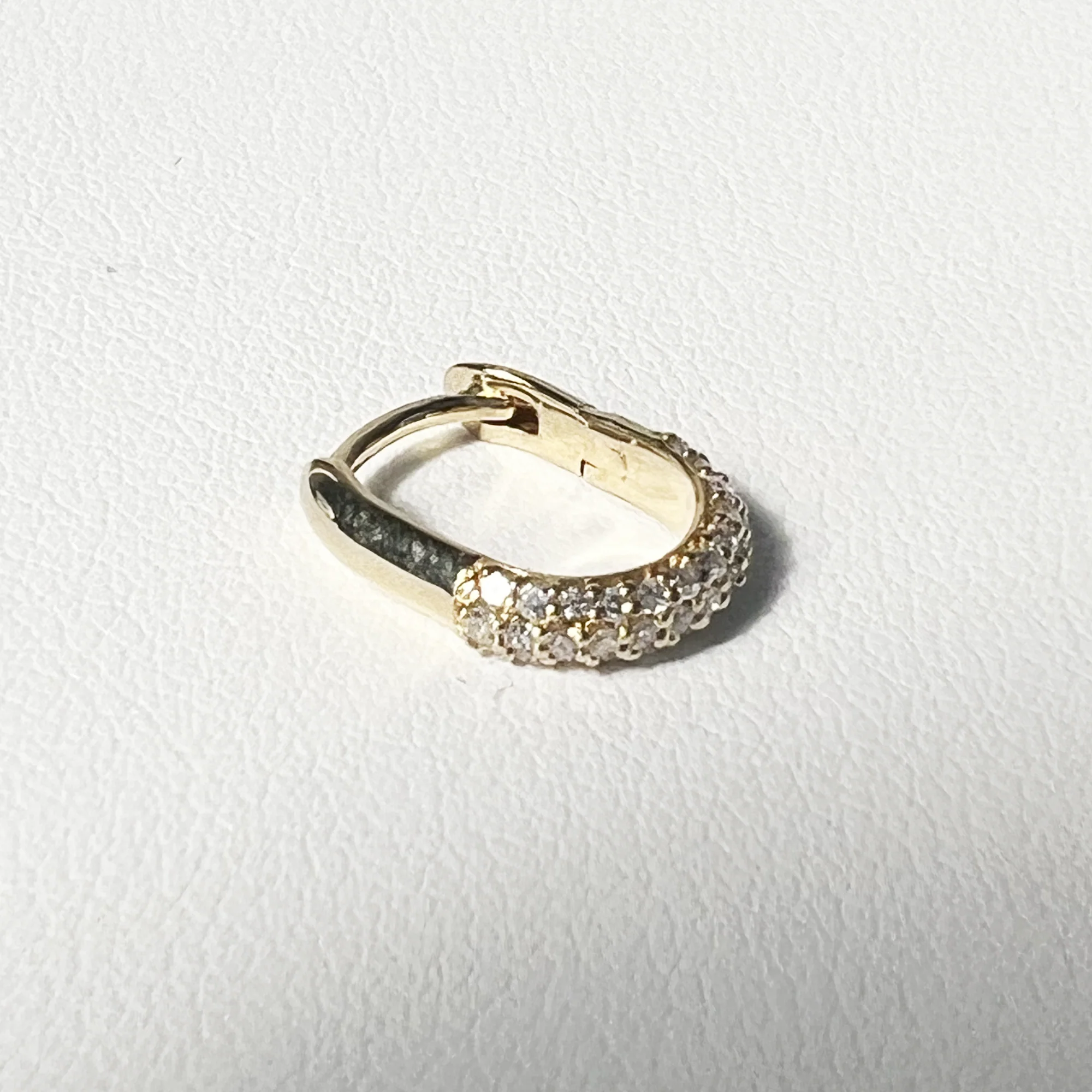 Nautical Summer Huggie | 14K Yellow Gold | 0.30 CTW (Approx) White Diamond