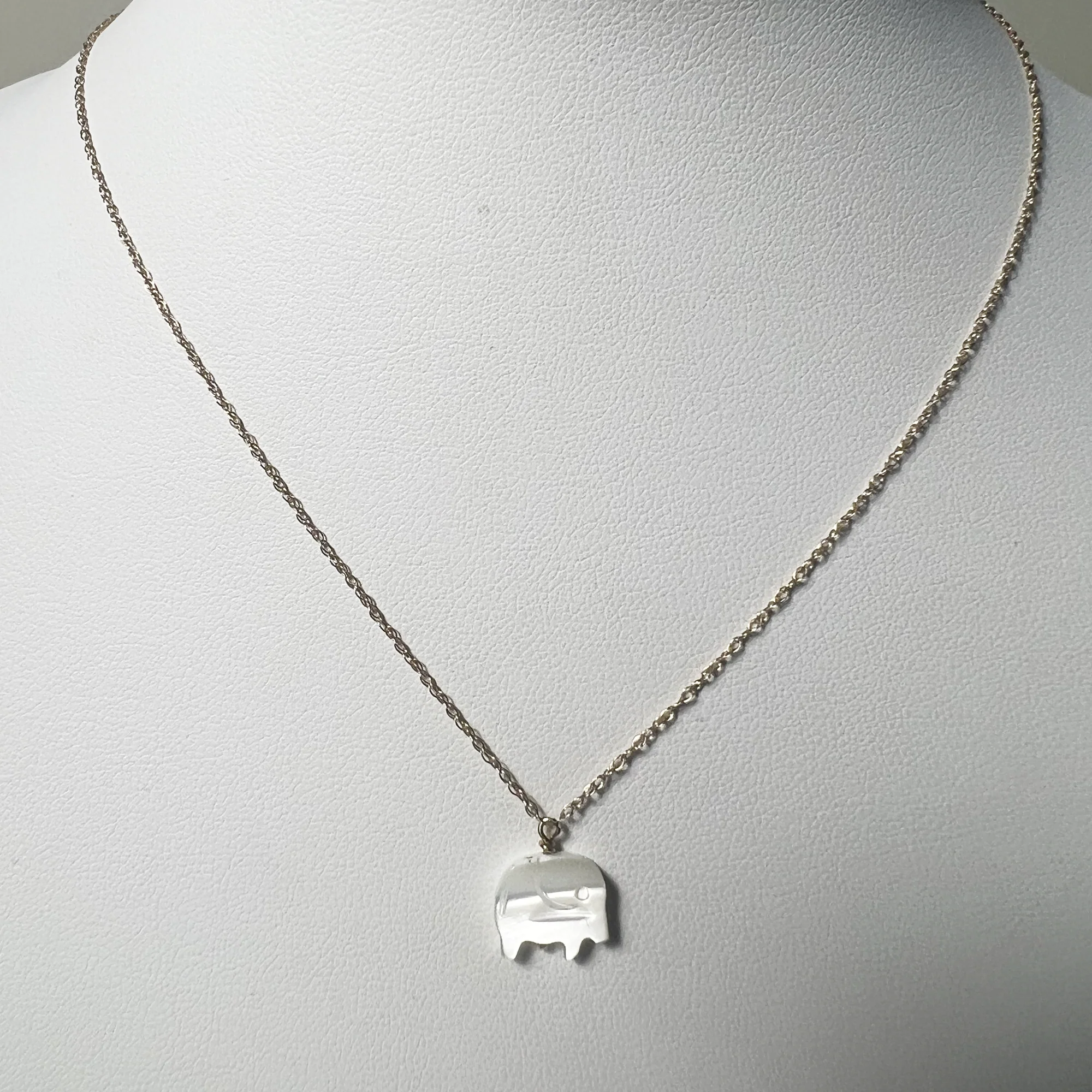 Necklace | 10K Yellow Gold | White Mother Of Pearl - Image 2