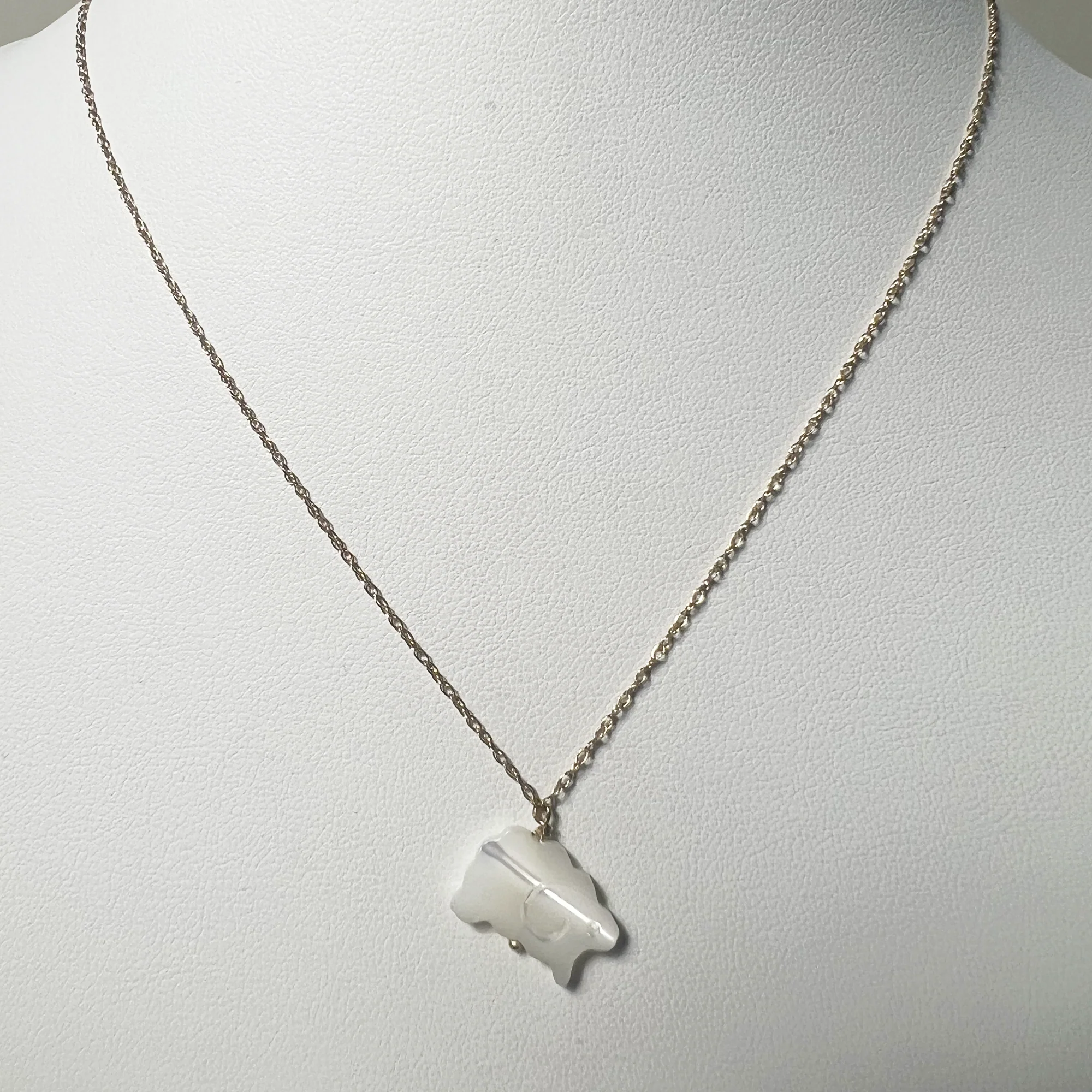 Necklace | 10K Yellow Gold | White Mother Of Pearl - Image 3