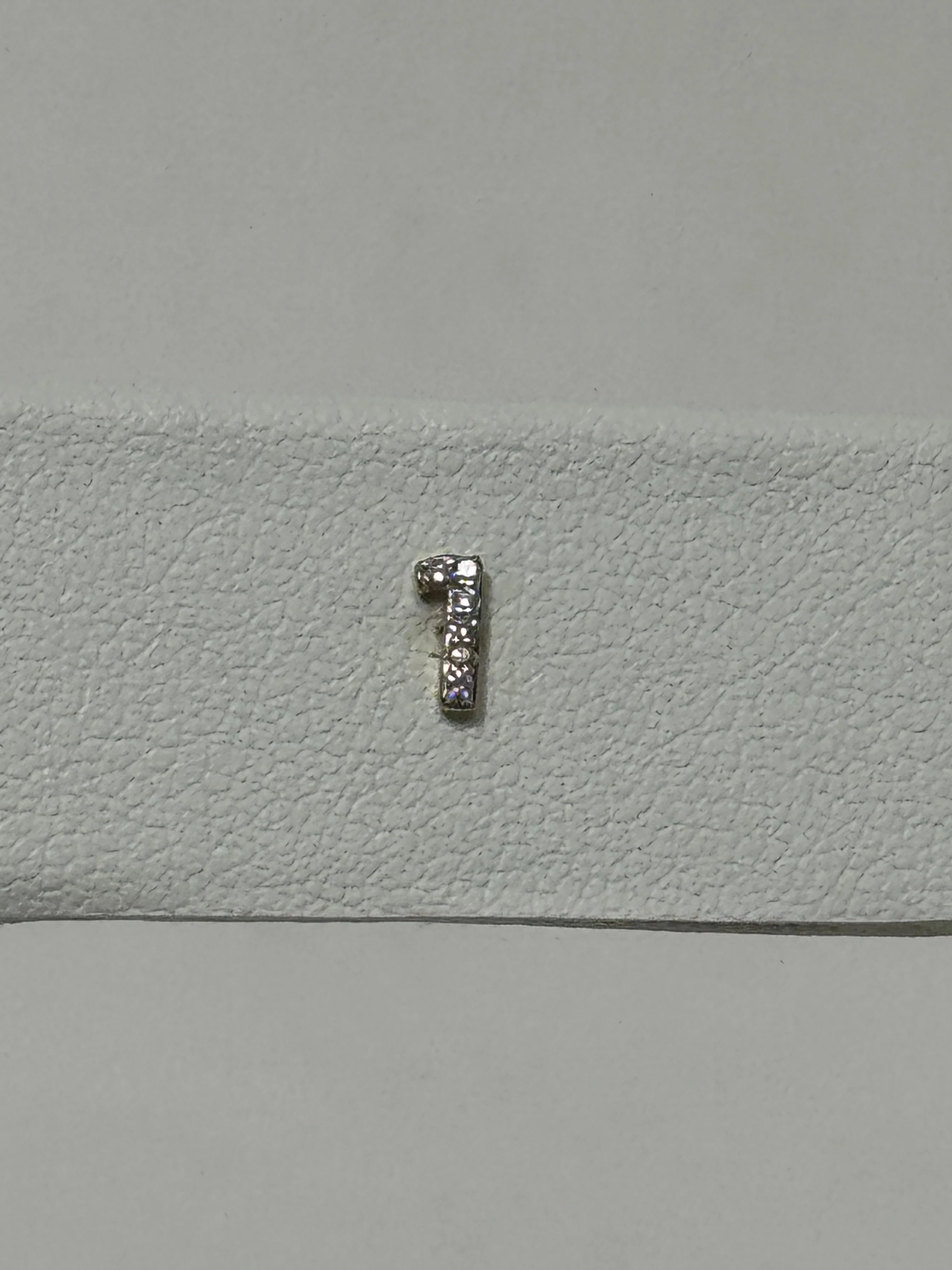 Pave Number Stud | 14K Yellow Gold | 0.03 CTW White Diamond - Image 2