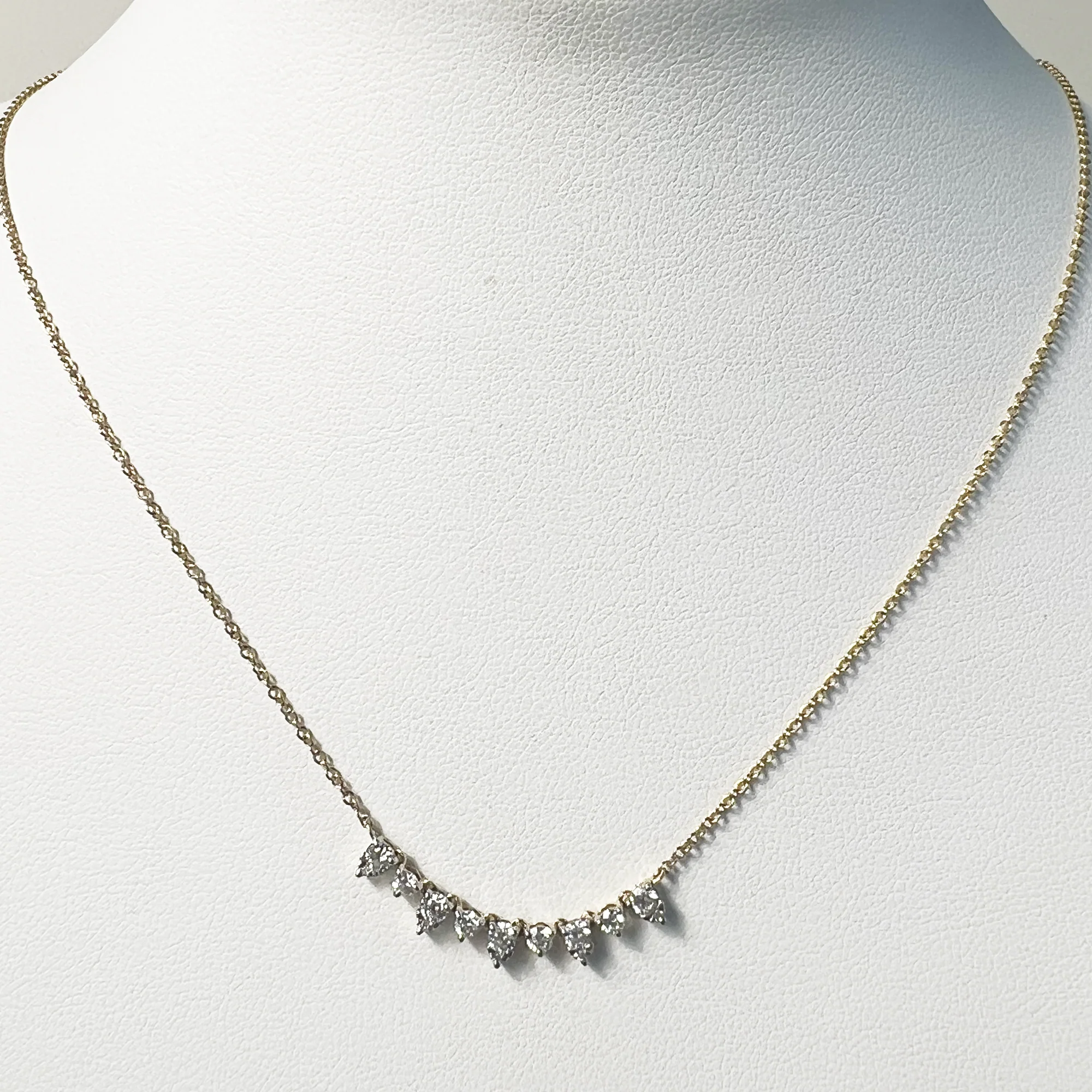 Pear Illusion Necklace | 10K Yellow Gold | 0.5 CTW (Approx) White Diamond