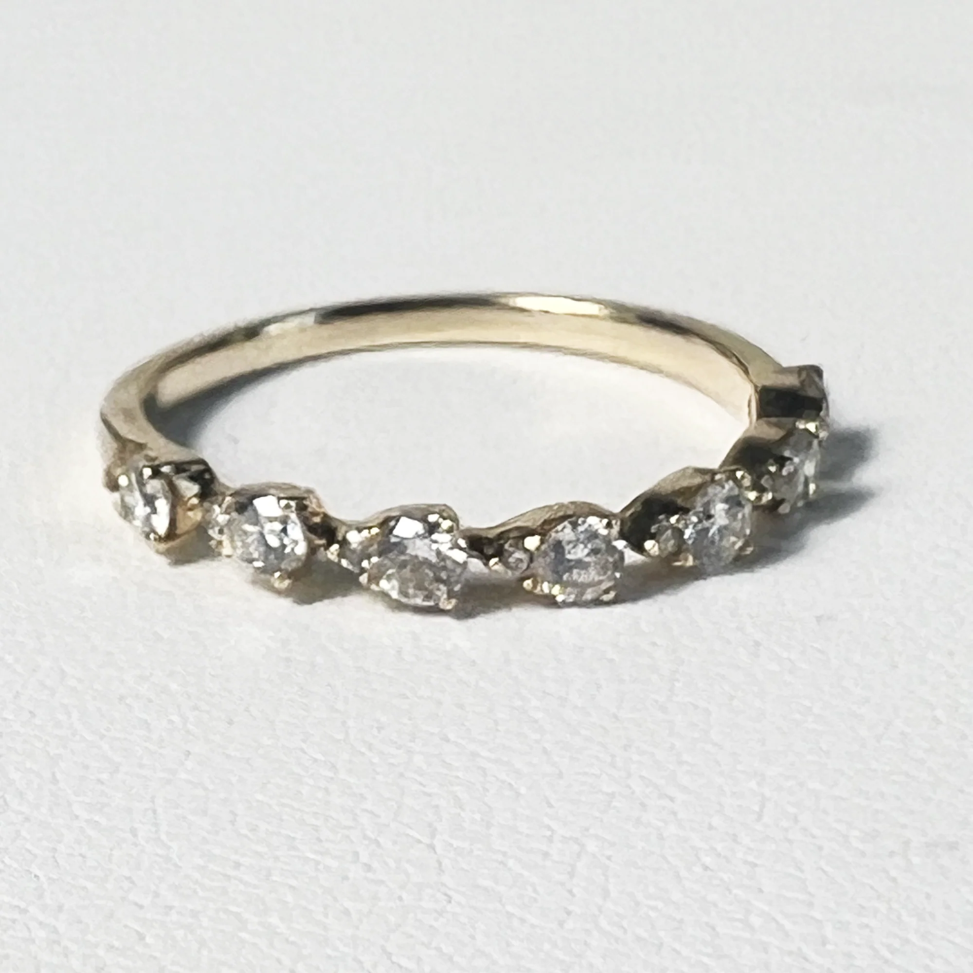 Perfect Pear Diamond Band | 10K Yellow Gold | 0.43 CTW (Approx) White Diamond