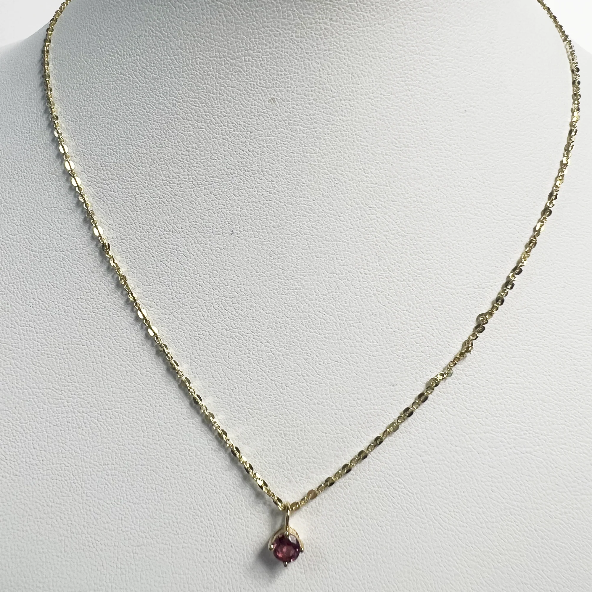 Pink Topaz Choker | 10K Yellow Gold | Round Pink Topaz