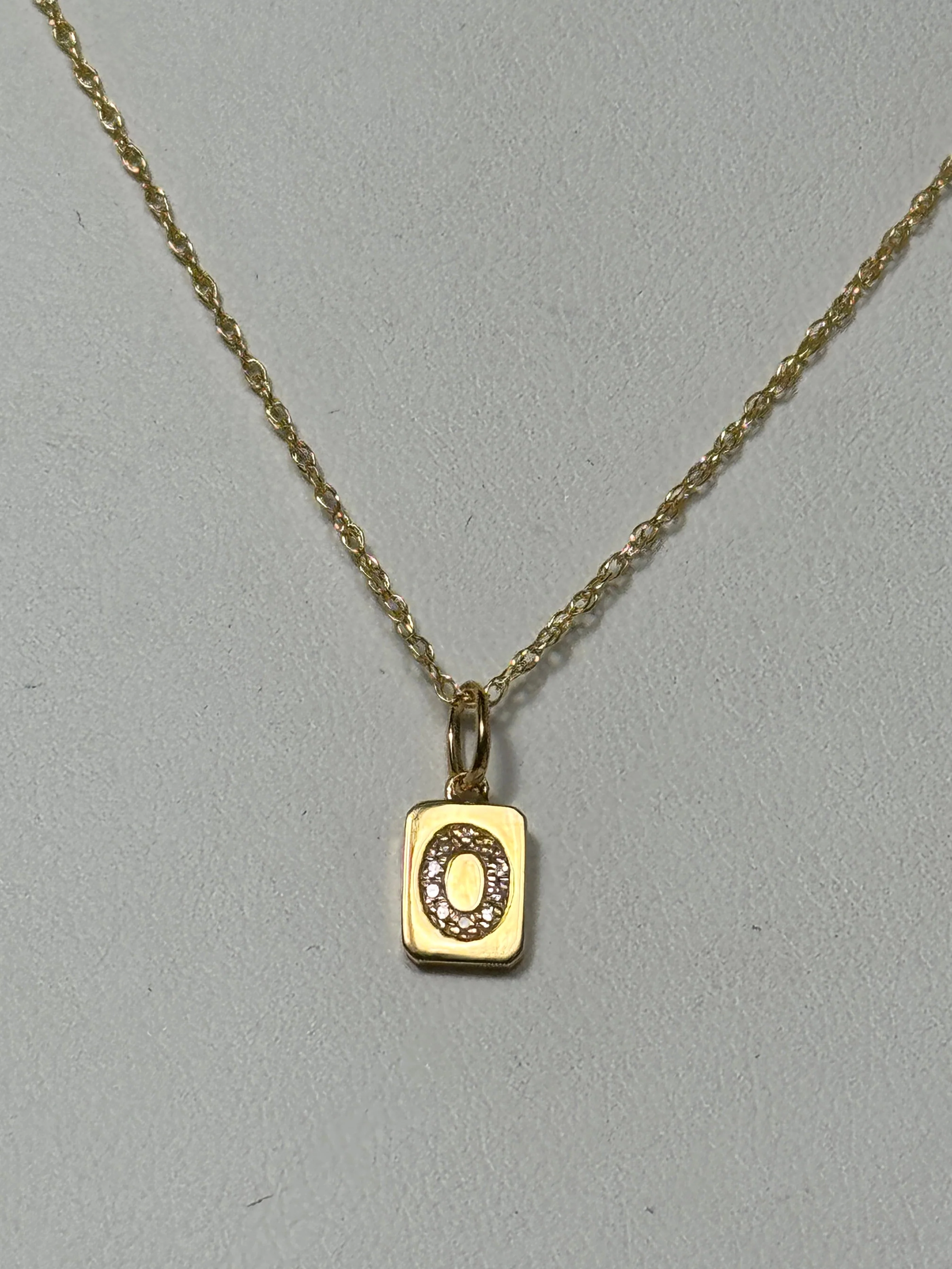 Spell It Out Diamond Initial Dog Tag Necklace | 14K Yellow Gold - Image 6