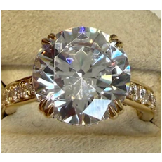 The Rosalind Ring | Gold Vermeil | Round White Cubic Zirconia - Image 2