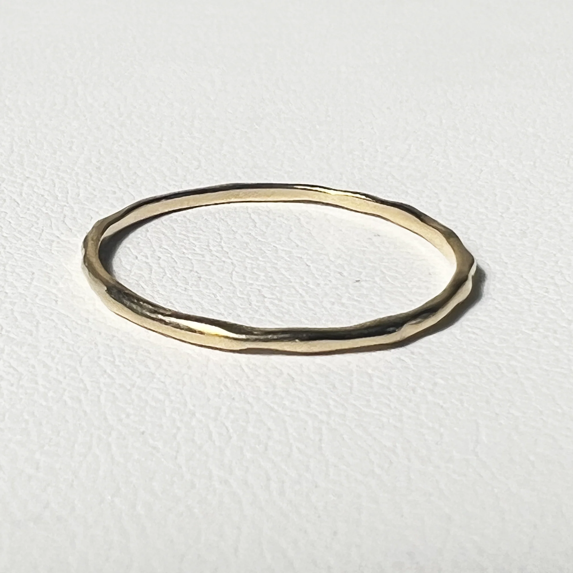 Thin Bamboo Ring | 10K Yellow Gold