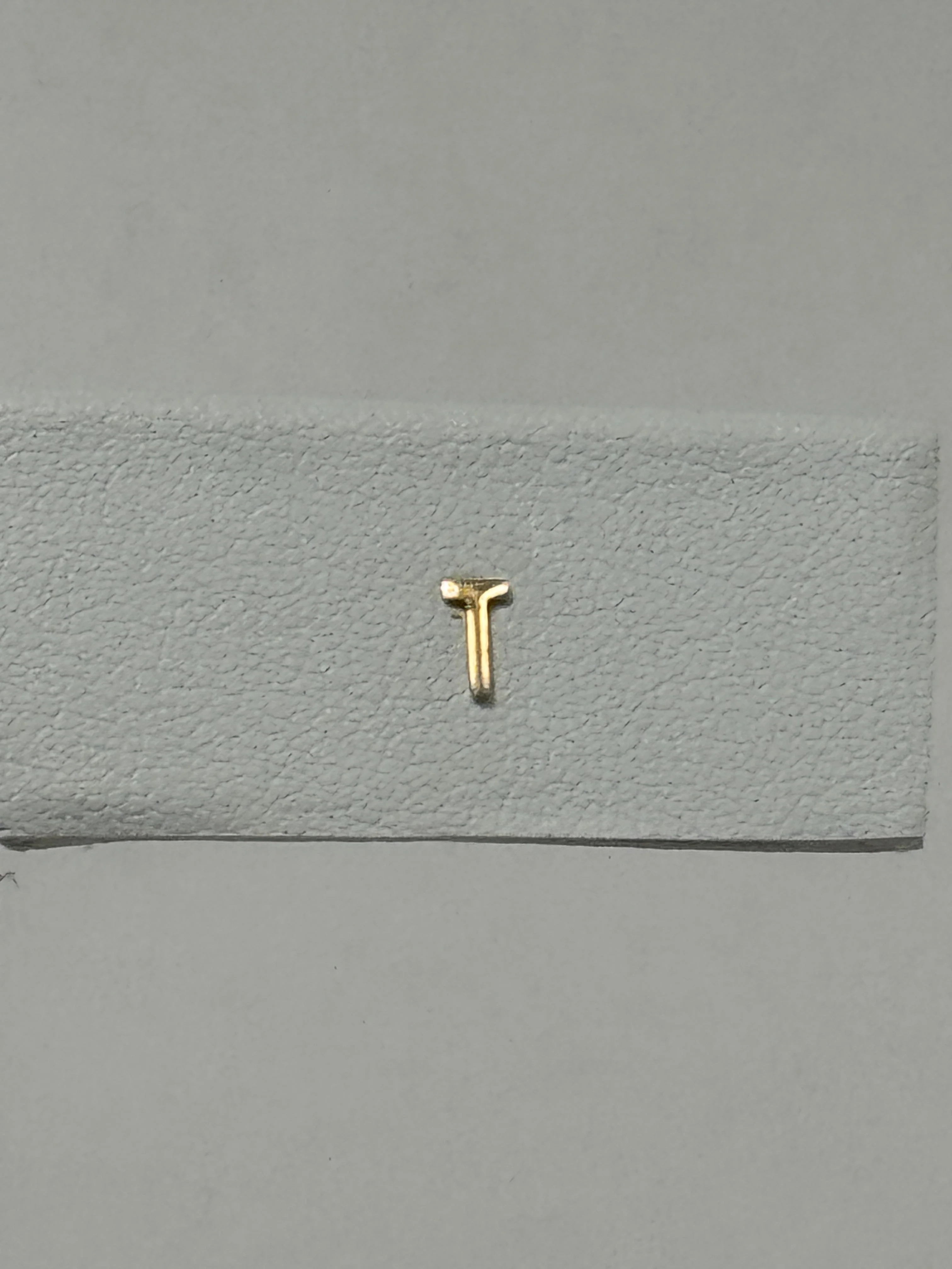Tiny Initial Earring | 10K Yellow Gold - Image 11