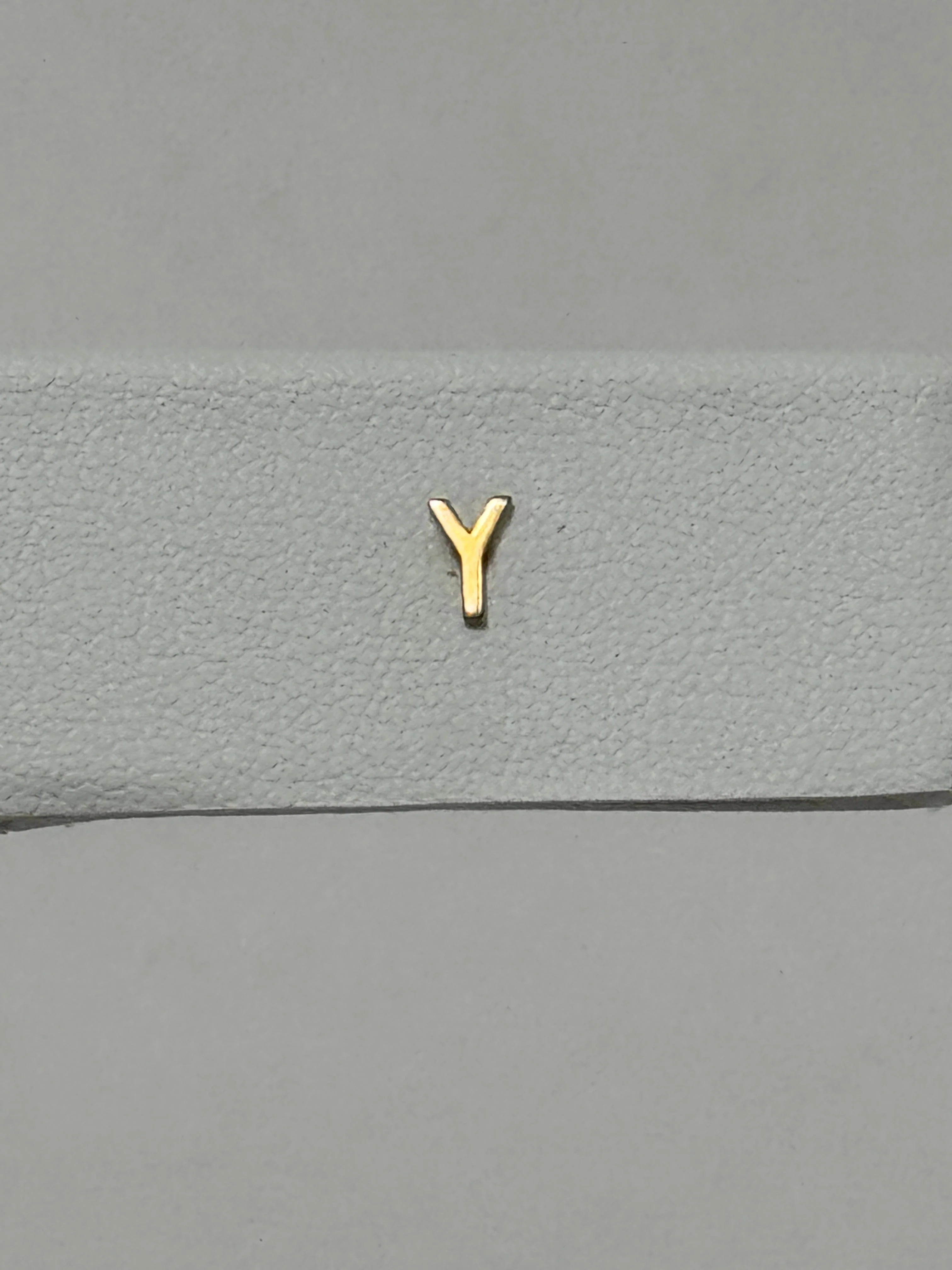Tiny Initial Earring | 10K Yellow Gold - Image 15