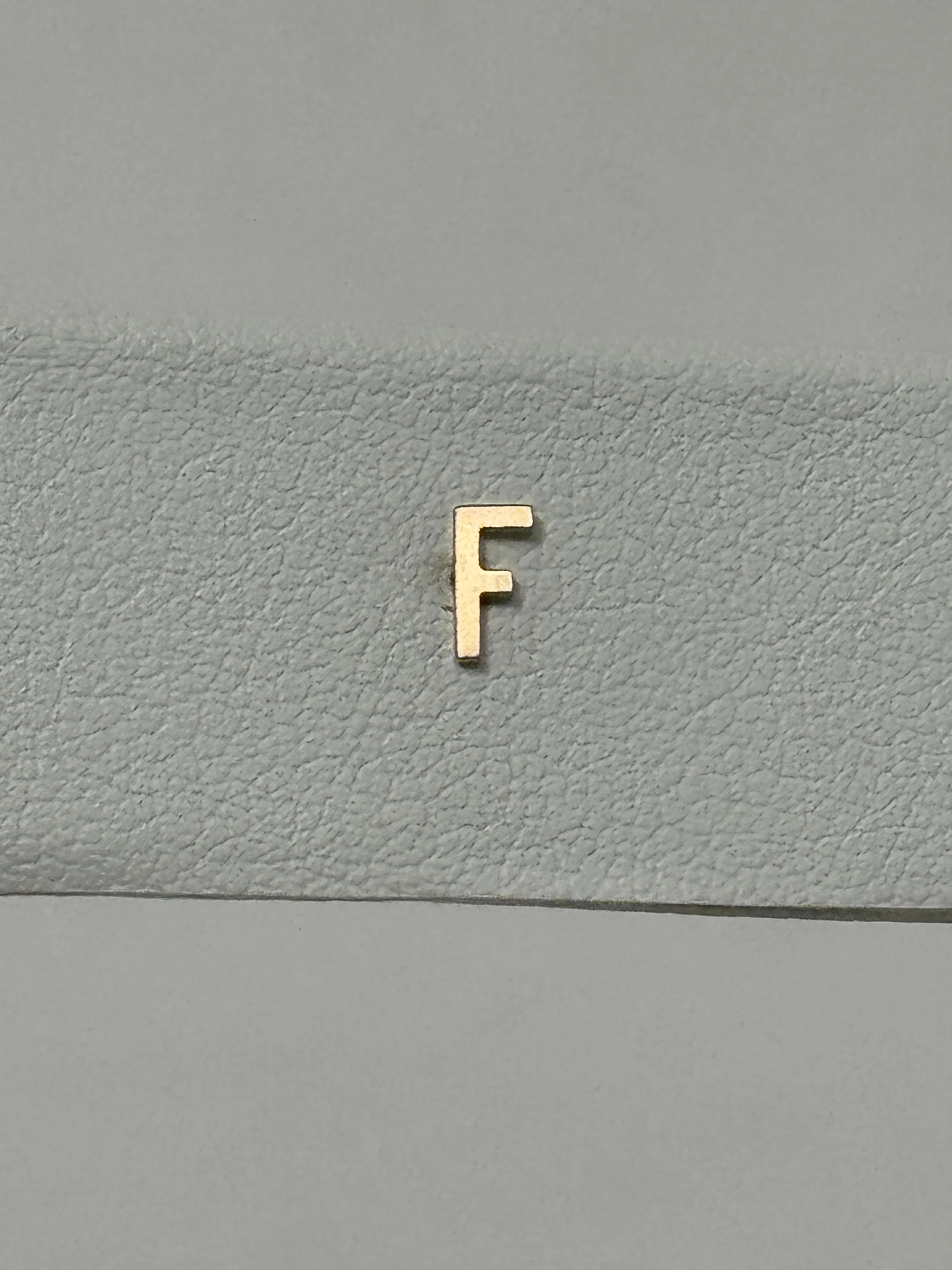 Tiny Initial Earring | 10K Yellow Gold - Image 3